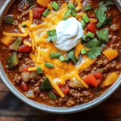 The best instant pot chili starts with core ingredients that build flavor. You need ground beef or turkey for protein. Onion, garlic, and bell pepper add depth and aroma.