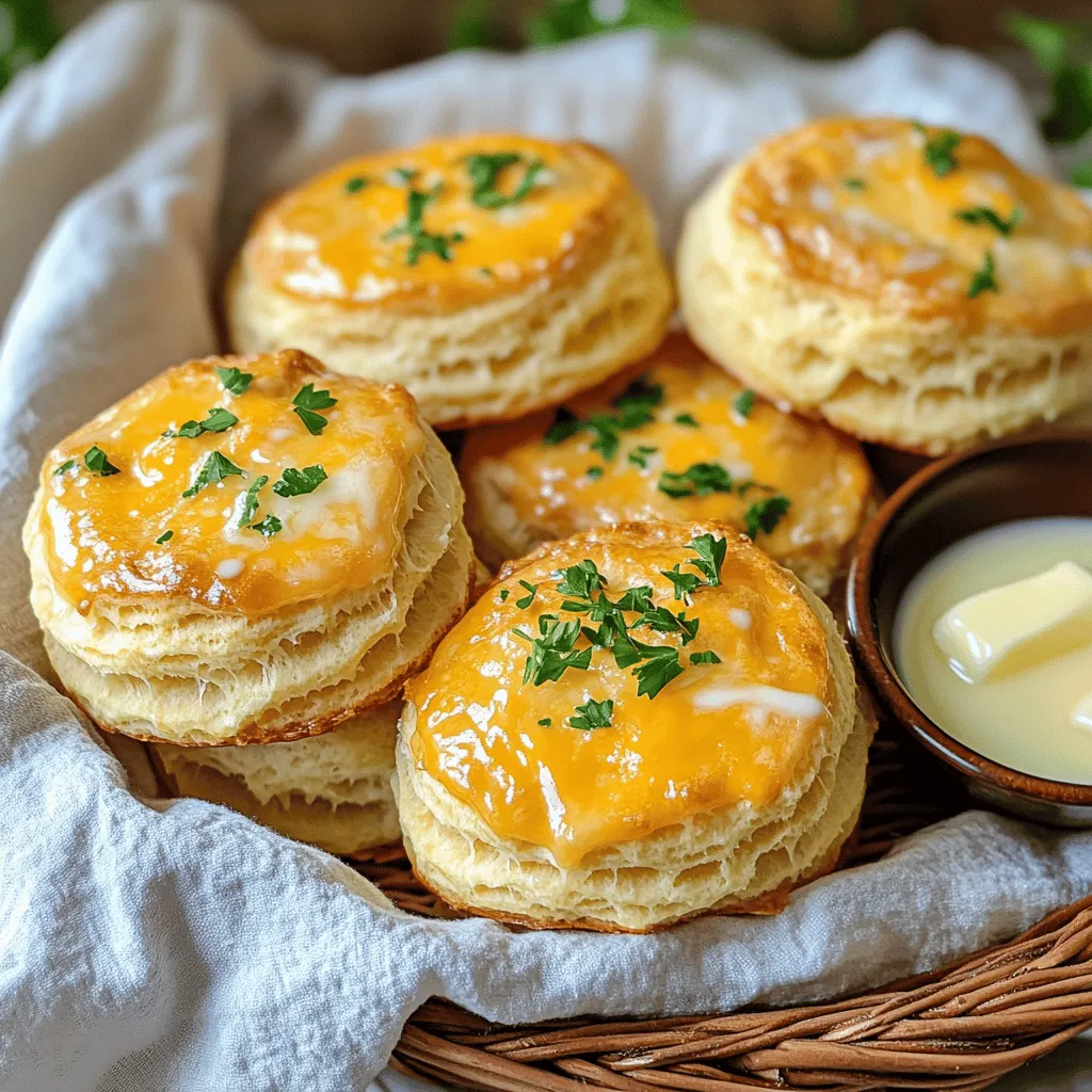 To make Cheddar Bay Biscuits, you need simple ingredients. Here’s what you’ll gather: - 2 cups all-purpose flour - 1 tablespoon baking powder - 1/2 teaspoon baking soda - 1 teaspoon garlic powder - 1 teaspoon salt - 1/4 teaspoon cayenne pepper (optional) - 1/2 cup unsalted butter, cold and cubed - 1 cup shredded sharp cheddar cheese - 3/4 cup buttermilk - 2 tablespoons fresh parsley, finely chopped - 1 tablespoon melted butter (for brushing) - 1/4 teaspoon dried thyme (for topping)
