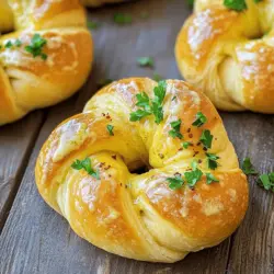 To make the best garlic knots, you need some key items. Here is what you should gather: - 2 cups all-purpose flour - 1 teaspoon active dry yeast - 1 teaspoon sugar - 3/4 cup warm water (about 110°F) - 1/2 teaspoon salt - 1 tablespoon olive oil - 4 tablespoons unsalted butter, melted - 4 cloves garlic, minced - 1 teaspoon dried oregano - Salt, to taste These ingredients form the base of your garlic knots. The flour gives structure, while yeast helps them rise. Sugar fuels the yeast for a fluffy texture. Water activates the yeast and brings the dough together. Want to make your garlic knots even tastier? Add some of these optional ingredients: - 1/2 teaspoon red pepper flakes - Fresh parsley, finely chopped (for garnish) Red pepper flakes give your knots a nice kick. Chopped parsley is great for a pop of color and freshness. You can mix and match these based on your taste. For garlic knots, you have choices when it comes to flour. The best option is all-purpose flour. It gives a good rise and texture. You can also try bread flour if you want extra chewiness. Avoid using cake flour, as it is too soft for this recipe. These choices help you create the perfect texture for your knots. Follow this recipe closely for great results. You can find the Full Recipe above for more details on how to make these delightful bites! To make the dough, start with warm water. Use about 110°F water. In a small bowl, mix the water with sugar. Then, sprinkle the yeast on top. Let it sit for 5 to 10 minutes. When it bubbles, you know it's ready. In a big bowl, combine the flour and salt. After the yeast mixture is frothy, add it to the flour. Also, add the olive oil. Mix well until a dough forms. Then, knead the dough on a floured surface. Do this for 5 to 7 minutes. It should feel smooth and elastic. Next, put the dough in a greased bowl. Cover it with a damp cloth. Let it rise in a warm spot for about an hour. It should double in size during this time. After the dough rises, punch it down gently. Divide it into 12 equal pieces. Roll each piece into a rope about 6 inches long. Tie each rope into a knot. Make sure to tuck the ends underneath. Place the knots on a baking sheet lined with parchment paper. Leave space between each knot. This helps them bake evenly. Now, preheat your oven to 375°F (190°C). In a small pan over medium heat, melt the butter. Add the minced garlic, oregano, and red pepper flakes. Cook for 1 to 2 minutes. The garlic should smell great but not brown. Generously brush the garlic butter over the knots. Then, sprinkle a little salt on top. Bake the knots for 15 to 20 minutes. They should turn golden brown when done. Once baked, take them out and brush with any leftover garlic butter. You can garnish with chopped parsley if you'd like. For the full recipe, check the detailed instructions above. Enjoy these tasty garlic knots! To get soft and chewy garlic knots, knead the dough well. Knead for about 5-7 minutes. Your dough should feel smooth and elastic. If it feels too sticky, add a little more flour. Letting the dough rise in a warm spot helps it grow. This makes your knots light and airy. Garlic butter is the star of these knots. Mix melted butter with minced garlic and herbs. Use oregano for a classic taste and add red pepper flakes for heat. Brush this flavorful mix on the knots before baking. For a stronger garlic taste, let the garlic sit in butter for a few minutes. You can make garlic knots ahead of time. After shaping the knots, place them on a baking sheet. Freeze them for about 30 minutes, then transfer to a bag. You can bake them straight from the freezer. Just add a few extra minutes to the baking time. This way, you can enjoy warm garlic knots anytime! For the complete recipe, check out the Full Recipe. {{image_2}} You can take garlic knots to the next level with cheese. Choose your favorite cheese, like mozzarella or cheddar. As you shape the dough into ropes, place a small chunk of cheese inside. Tie the dough into a knot, sealing the cheese inside. When baked, the cheese melts and adds a creamy texture. You will love the gooey surprise when you bite into these knots! Add fresh herbs for a burst of flavor. Mix chopped rosemary, thyme, or basil into the garlic butter. Brush this herbed butter over your knots before baking. The herbs will make your kitchen smell amazing. These knots offer a fresh twist, perfect for any meal. If you enjoy heat, try adding jalapeños. Chop fresh or pickled jalapeños and mix them into the garlic butter. Brush this spicy blend onto your knots before baking. The spice will enhance the garlic flavor and give your knots a kick. This variation is perfect for those who love bold flavors. For the full recipe, check the section above. Each of these variations adds a unique touch to your garlic knots. Enjoy experimenting with these ideas! To keep your garlic knots fresh, let them cool first. Place them in a container with a lid. You can also wrap them in plastic wrap. Store them at room temperature for up to three days. If you want to keep them longer, the fridge will work too. They will stay fresh for about a week in the fridge. Reheating garlic knots can bring back their yummy taste. Preheat your oven to 350°F (175°C). Place the knots on a baking sheet. Cover them with foil to keep them soft. Heat for about 10-15 minutes. You can also microwave them for a quick fix. Heat for about 15-20 seconds, but they might get a bit chewy. Freezing is a great way to save garlic knots. After they cool, place them in a zip-top bag. Try to remove as much air as you can. They can last up to three months in the freezer. When you want to eat them, thaw in the fridge overnight. Reheat them in the oven for the best taste. Enjoy your garlic knots again without any hassle! Yes, you can use whole wheat flour. It gives a nutty taste. The texture will be denser. You may need a bit more water. Start with the same amount and add more if needed. Garlic knots last about 3 to 4 days in the fridge. Store them in an airtight container. They may lose some crispness. You can reheat them to bring back the warmth. Garlic knots pair well with many dishes. You can serve them with marinara sauce for dipping. They also go great with pasta, salads, or soups. Use them to soak up any delicious sauce. Garlic knots can be vegan-friendly. Use vegan butter instead of regular butter. Check your yeast to ensure it's vegan. The other ingredients are plant-based, making them a tasty option. For the full recipe, check the details above. In this post, we explored how to make garlic knots. We covered key ingredients, step-by-step dough prep, and baking tips. You learned how to change up flavors with cheese or herbs. Proper storage and reheating methods keep them fresh. I hope these tips make your garlic knots a hit! Enjoy creating delicious treats that everyone loves. Happy baking!