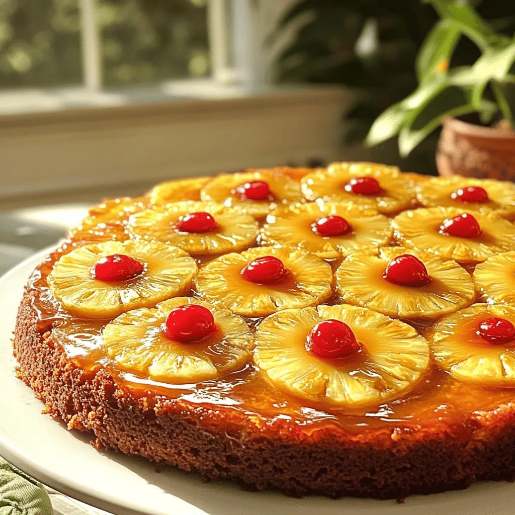 To create a tasty pineapple upside-down cake, you need simple ingredients. Here’s a list: