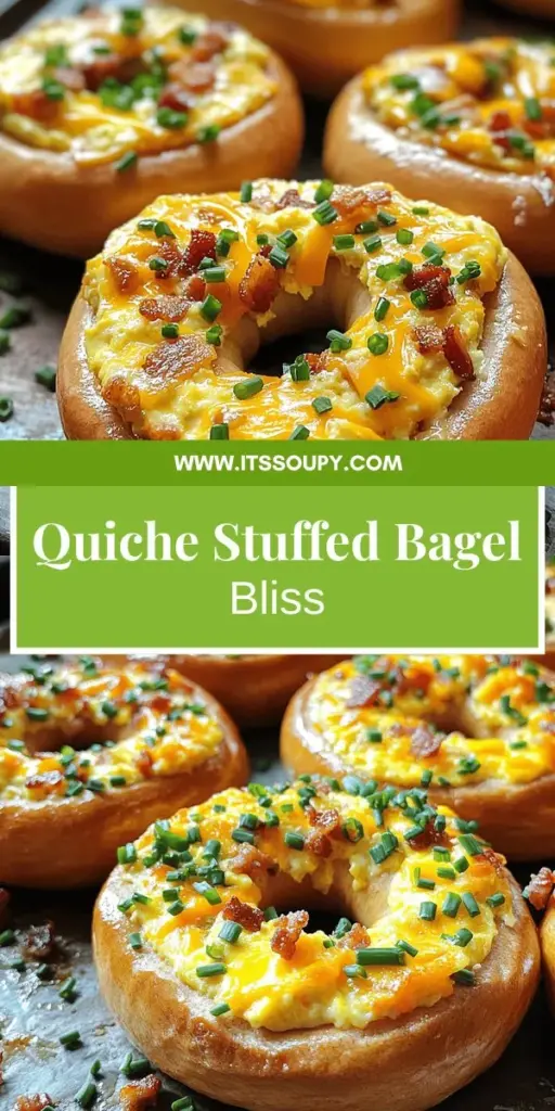 Elevate your breakfast with these Delicious Quiche Stuffed Bagels that are easy to make and oh-so-tasty! This recipe blends bagels and quiche for a quick morning meal bursting with flavor. Customize your fillings with fresh veggies, cheese, and meats to suit your taste. Perfect for busy days, these bagels can be prepped in advance and even frozen for later. Click through to explore the full recipe and get cooking today!
