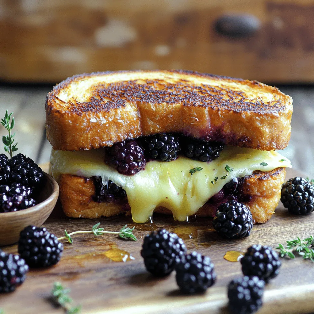 To make the Irresistible Blackberry and Brie Grilled Cheese, you will need the following ingredients: