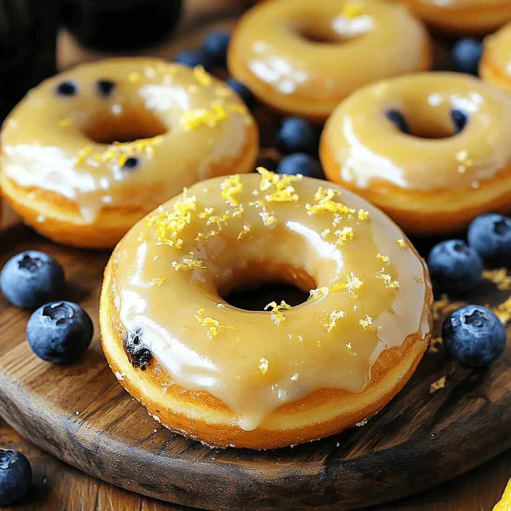 To make these tasty baked lemon blueberry donuts, gather the following ingredients: