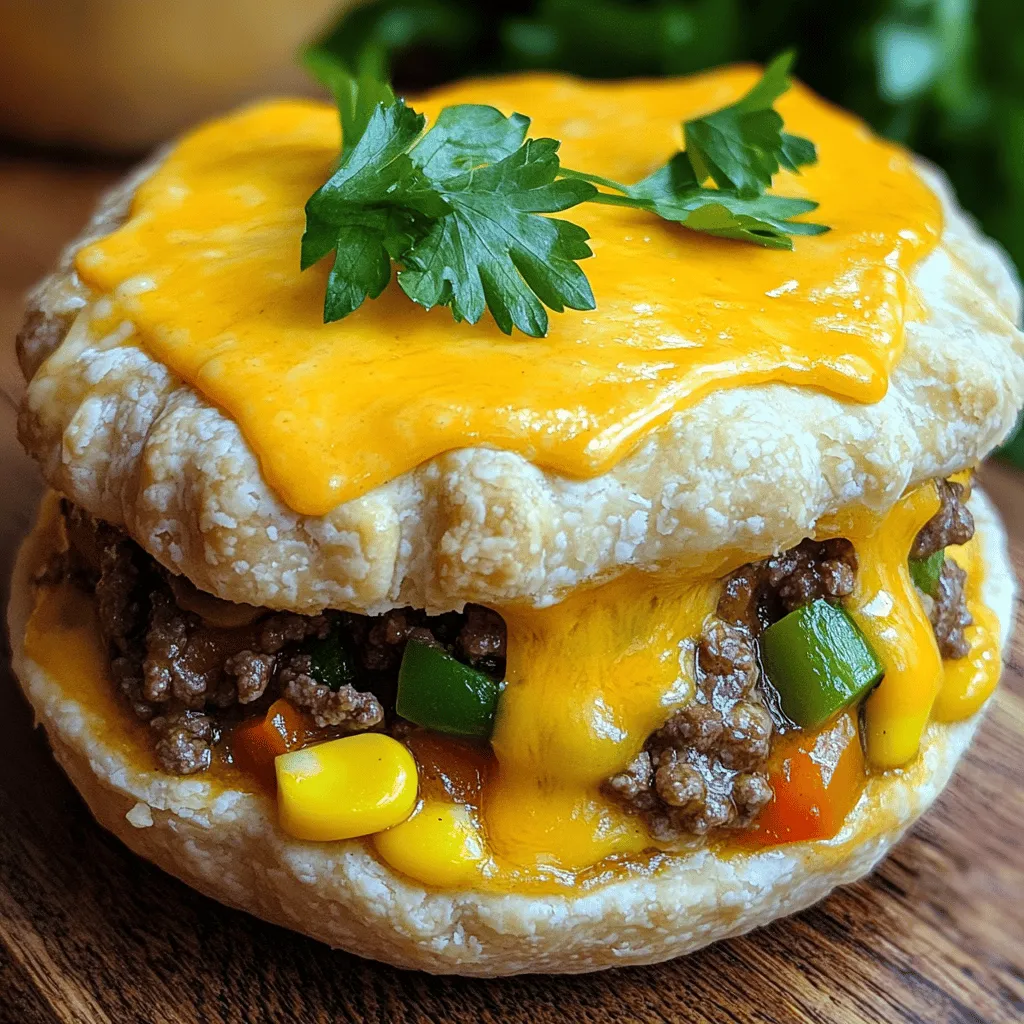 - 1 lb ground beef - 1 cup onion, chopped - 1 cup bell pepper, diced - 2 cloves garlic, minced - 1 can (14.5 oz) diced tomatoes - 1 cup corn kernels - 1 tablespoon Worcestershire sauce - 1 teaspoon smoked paprika - 1 cup shredded sharp cheddar cheese - 1 cup milk - 1/2 cup butter, melted - 1 cup all-purpose flour - 1 tablespoon baking powder - 1/2 teaspoon dried thyme - 1/2 teaspoon garlic powder - Fresh parsley, chopped for garnish When I create Cheddar Bay Ground Beef Cobbler, I focus on fresh, bold flavors. The main ingredients like ground beef, onion, and garlic form a hearty base. Ground beef gives the dish its richness. The chopped onion and minced garlic add a sweet touch. Diced bell peppers bring color and crunch. Next, I mix in the additional ingredients. Diced tomatoes and corn add sweetness and texture. Worcestershire sauce gives a savory depth, while smoked paprika adds a hint of smoke. These flavors blend well, creating a savory filling. For the biscuit topping, I use sharp cheddar cheese. This adds a creamy, tangy flavor. The combination of flour, milk, and butter makes a fluffy batter. Baking powder helps it rise. Thyme and garlic powder add extra flavor, making it perfect. I always recommend using fresh parsley for garnish. It adds a bright touch and makes the dish look beautiful. For the full recipe, check the details provided. - Preheat your oven to 400°F (200°C). - In a skillet, cook the ground beef until browned. Drain any excess fat. - Sauté the chopped onion, bell pepper, and minced garlic until soft, about 5 minutes. - Mix in the diced tomatoes, corn, Worcestershire sauce, smoked paprika, salt, and pepper. Let it simmer for 5 minutes. - In a bowl, combine melted butter, milk, flour, baking powder, thyme, and garlic powder. - Pour the beef mixture into a baking dish and spread it evenly. Top it with the prepared batter. - Bake for 25-30 minutes until the topping is golden brown. - Garnish with fresh parsley before you serve. For the full recipe, check the detailed instructions earlier. Enjoy your meal! - How to evenly brown ground beef Start with a hot skillet. Add the ground beef and let it sit for a minute. This helps it brown well. Use a spatula to break it apart. Stir occasionally for even cooking. Drain any extra fat at the end. - Tips for sautéing vegetables for optimal flavor Use medium heat to sauté. Add onions first; they take longer to soften. After a few minutes, add bell peppers and garlic. Stir until they are soft and fragrant. This builds a strong flavor base for your cobbler. - Recommended sides that pair well with Cobbler Serve with a fresh salad for a crunchy contrast. Garlic bread also complements the dish nicely. You might even add some roasted veggies for extra color and taste. - Best time to serve for gatherings or weeknight dinners This dish shines at family dinners or casual gatherings. It’s filling and easy to make, perfect for busy weeknights. Serve it hot right out of the oven for the best taste. - How to store leftovers Let the cobbler cool completely. Store it in an airtight container. Keep it in the fridge for up to three days. - Reheating instructions for optimal taste Reheat in the oven at 350°F (175°C) for about 15 minutes. This keeps the topping crispy. You can also microwave it, but the topping may get soft. {{image_2}} You can switch out ground beef for ground turkey or veggie crumbles. Both options work well and keep the dish light. If you want a heartier taste, use beef. For a lighter meal, turkey or veggie crumbles bring great flavor without the fat. For veggies, consider adding carrots, zucchini, or green beans. They add texture and nutrients. You can also mix in spinach for a pop of color. Each choice brings a unique twist to the dish. To spice up the biscuit topping, mix in some herbs like rosemary or oregano. This adds a fresh taste that complements the beef. You can also try adding a bit of cayenne for heat. If gluten-free is your goal, use almond flour or oat flour instead of all-purpose flour. You might need to adjust the liquid slightly for the right texture. Gluten-free mixes are also a quick and easy choice. Consider adding spices like cumin or chili powder for a southwestern kick. A touch of Italian seasoning can also enhance the flavors. Each spice brings its own charm to the dish. For toppings, try adding crushed tortilla chips or crispy onions. These give a nice crunch and extra flavor. You can also sprinkle some fresh herbs like cilantro for a vibrant finish. For the full recipe, make sure to check the earlier section! To store leftover Cheddar Bay Ground Beef Cobbler, let it cool first. Place it in an airtight container. This helps keep it fresh. You can store it in the fridge for up to three days. Use glass or plastic containers with tight lids. These containers prevent odors and moisture loss. If you want to keep it longer, freezing is a great option. Cut the cobbler into portions. Wrap each piece in plastic wrap. Then, place them in a freezer-safe bag. Squeeze out the air to avoid freezer burn. You can freeze it for up to three months. To thaw, move a portion to the fridge overnight. For reheating, preheat your oven to 350°F (175°C). Place the cobbler in a baking dish and heat for about 20 minutes or until hot. The shelf life of Cheddar Bay Ground Beef Cobbler is about three days in the fridge. If frozen, it lasts about three months. Signs of spoilage include a bad smell, mold, or a change in texture. If you see any of these signs, throw it away. Always check before you eat leftovers. Cheddar Bay biscuit mix is a blend of flour, cheese, and seasonings. It creates a soft, cheesy topping for dishes like this cobbler. You can easily find it in stores. Using this mix speeds up your cooking process and adds great flavor. In this recipe, it helps form the biscuit topping that contrasts nicely with the savory beef filling. Yes, you can prepare this dish ahead of time. Cook the beef filling and let it cool. You can store it in the fridge for up to two days. When you’re ready to bake, mix the biscuit topping and spread it over the beef. Bake it fresh for a warm and tasty meal. If you have leftovers, they reheat well in the oven. Cover it with foil to keep it moist. Many cooks make a few common mistakes. Here are some to watch out for: - Not browning the beef well: This adds more flavor. - Skipping the veggie sauté: It brings out their sweetness. - Overmixing the batter: This can make it tough. Mix just until combined. - Not greasing the baking dish: This helps prevent sticking. By avoiding these pitfalls, you will enjoy a better Cheddar Bay Ground Beef Cobbler. This blog post covered the tasty Cheddar Bay Ground Beef Cobbler, from ingredients to cooking tips. We explored how to prepare the filling and biscuit topping and provided storage advice. You can adapt this dish to fit your tastes with ingredient substitutions or flavor additions. Remember, following these steps leads to a warm, hearty meal perfect for any occasion. Enjoy making this dish, and share it with friends and family!