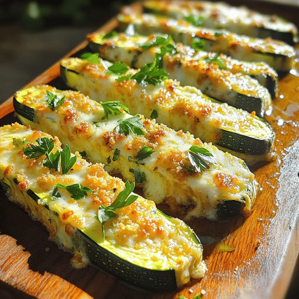 When making cheesy zucchini steaks, you need fresh and tasty ingredients. Here’s what you'll need: - Zucchini and Cheese Varieties - 2 large zucchinis - 1 cup shredded mozzarella cheese - 1/2 cup grated Parmesan cheese - Additional Seasonings and Garnishes - 1/4 cup breadcrumbs (preferably whole wheat) - 2 tablespoons olive oil - 1 teaspoon garlic powder - 1 teaspoon dried oregano - Salt and pepper, to taste - Fresh parsley, chopped (for garnish) - Suggested Serving Size This recipe makes enough for 4 servings. You can adjust the amounts if you want more. Using quality ingredients makes a big difference. Fresh zucchini gives the best flavor. The cheeses add creaminess and a savory touch. Enjoy mixing these flavors! For the full recipe, check out the details above. 1. Preheating the Oven and Preparing Baking Sheet Start by preheating your oven to 425°F (220°C). This temperature helps the cheese melt nicely. While it heats, line a baking sheet with parchment paper. This keeps the zucchini from sticking and makes cleanup easier. 2. Slicing and Seasoning Zucchini Take your two large zucchinis and slice them lengthwise into 1-inch thick steaks. If your zucchinis are very watery, pat them dry with a paper towel. This step helps avoid soggy steaks. Then, in a small bowl, mix 2 tablespoons of olive oil, 1 teaspoon of garlic powder, 1 teaspoon of dried oregano, and salt and pepper to taste. Brush this mixture over both sides of the zucchini steaks. 3. Preparing the Cheese Mixture In another bowl, combine 1 cup of shredded mozzarella cheese, 1/2 cup of grated Parmesan cheese, and 1/4 cup of breadcrumbs. Mix these ingredients well. This cheesy topping adds great flavor and texture to our dish. 1. Arranging Zucchini on the Baking Sheet Place the seasoned zucchini steaks on the prepared baking sheet in a single layer. Make sure they are not touching. This allows them to bake evenly. 2. Applying Cheese Mixture Now, spoon the cheese and breadcrumb mixture over the top of each zucchini steak. Make sure to cover them evenly. This step is key to getting that perfect cheesy crust. 3. Baking and Broiling Instructions Bake the zucchini steaks in your preheated oven for about 15-20 minutes. You want the cheese to be melted and bubbly, and the zucchinis tender. For a golden finish, broil for an extra 2-3 minutes. Keep a close eye during broiling to prevent burning. Once done, take them out and let them cool slightly before serving. Enjoy your delicious Cheesy Zucchini Steaks! For the full recipe, check the previous section. Reducing Moisture for Crispy Texture To make your zucchini steaks crispy, you need to reduce their moisture. Zucchini has a lot of water. If you skip this step, your steaks will turn out soggy. Here’s how to do it: - Slice the zucchini lengthwise into 1-inch thick steaks. - Use a paper towel to pat them dry. This removes excess moisture. - You can also sprinkle salt on the zucchini for about 10 minutes. This draws out more moisture. Just remember to rinse and dry them again before cooking. Achieving Perfect Cheese Melt Getting the cheese to melt just right is key to a great dish. Here are some tips: - Use a mix of mozzarella and Parmesan cheese for the best flavor and texture. - Spread the cheese evenly over the steaks so it melts uniformly. - Broiling for a few minutes at the end gives a nice golden finish. Just keep an eye on it to avoid burning. Serving Suggestions For a beautiful plate, serve your cheesy zucchini steaks on a rustic wooden platter. This look adds charm and warmth. Drizzle a little olive oil or squeeze fresh lemon juice on top. It adds brightness and flavor. Accompaniments and Sides These zucchini steaks pair well with many sides. Try serving them with a fresh salad or some roasted potatoes. You can also add a simple dip, like yogurt or ranch, for extra zest. {{image_2}} Alternative Cheeses You can switch up the cheeses in this recipe. Try cheddar for a sharper flavor. Feta adds a nice tang. Goat cheese gives a creamy touch. Mix and match for fun results! Adding Protein Options Want to add some protein? You can top the zucchini with cooked chicken, turkey, or even chickpeas. These options make the dish heartier and more filling. Just remember to adjust cooking time if needed. Using Different Herbs and Spices Herbs make a big difference! Try basil for freshness or thyme for warmth. A pinch of red pepper flakes adds heat. Get creative with your favorite spices to make it your own. Incorporating Vegetables or Other Toppings You can add other veggies for more flavor. Sliced tomatoes or bell peppers work well. For crunch, consider adding nuts or seeds. These toppings can make your cheesy zucchini steaks even more exciting. For the full experience, check out the Full Recipe. To keep your cheesy zucchini steaks fresh, store them in the fridge. Place them in an airtight container. They will stay good for about three days. If you want to keep them longer, consider freezing. For freezing, wrap each steak in plastic wrap. Then, place them in a freezer bag. They can last for up to three months in the freezer. When you are ready to enjoy them, simply thaw in the fridge overnight. When it comes to reheating, the oven works best. Preheat your oven to 350°F (175°C). Place the zucchini steaks on a baking sheet. Heat them for about 10-15 minutes. This will help keep their texture nice and crispy. You can use the microwave for a quicker option. Place the steaks on a microwave-safe plate. Heat in short bursts of 30 seconds. Check frequently to avoid overcooking. The oven method is better for keeping that great cheesy crust. For more tips and the full recipe, check the original instructions. Enjoy your delicious cheesy zucchini steaks! Can I use other vegetables? Yes, you can! Eggplant, yellow squash, or bell peppers work well. Just slice them thick like zucchini. Each vegetable will add unique flavor and texture. How can I make these gluten-free? To make these zucchini steaks gluten-free, use gluten-free breadcrumbs. You can also skip the breadcrumbs altogether for a lighter dish. The cheese will still give you that great texture. What are the nutritional benefits of zucchini? Zucchini is low in calories and high in nutrients. It has fiber, vitamin C, and potassium. Eating zucchini can help keep you full and support digestion. Why are my zucchini steaks soggy? Soggy zucchini steaks often come from excess moisture. Make sure to pat your zucchini dry before cooking. You can also roast them longer to remove water. How to tell when they are done cooking? Check if the cheese is melted and bubbly. You can also poke the zucchini with a fork. If it is tender, your steaks are ready to eat. This blog covers how to make delicious cheesy zucchini steaks. We explored the best ingredients, preparation steps, and baking tips. I shared ways to enhance flavors and suggested great serving ideas. You can get creative with substitutions and toppings. Remember to store leftovers properly for maximum freshness. Follow these tips, and you’ll enjoy a tasty, easy dish that impresses everyone. Zucchini is versatile, healthy, and fun to cook. Try these simple steps, and enjoy your cooking adventure!