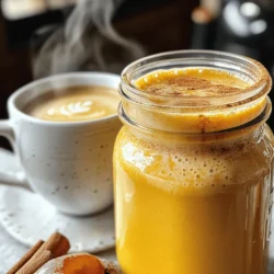 To make your own pumpkin spice creamer, you need these simple items. They are easy to find and add great flavor. Here’s what you will need: - 1 cup unsweetened almond milk (or your choice of milk) - 1/2 cup heavy cream (or coconut cream for a dairy-free option) - 1/4 cup pure maple syrup - 1/4 cup pumpkin puree - 1 tsp vanilla extract - 1 tsp ground cinnamon - 1/2 tsp ground nutmeg - 1/4 tsp ground ginger - 1/4 tsp salt These ingredients work together to create a rich and tasty creamer. The unsweetened almond milk gives a nice base. The heavy cream adds creaminess, or you can use coconut cream if you want it dairy-free. Pumpkin puree is the star of the show, bringing that fall flavor. The spices add warmth and depth, making each sip feel cozy. For the full recipe, follow the easy steps and enjoy your homemade treat! To start, gather your ingredients. You will need: - 1 cup unsweetened almond milk (or your choice of milk) - 1/2 cup heavy cream (or coconut cream for a dairy-free option) - 1/4 cup pure maple syrup - 1/4 cup pumpkin puree - 1 tsp vanilla extract - 1 tsp ground cinnamon - 1/2 tsp ground nutmeg - 1/4 tsp ground ginger - 1/4 tsp salt Begin by combining the almond milk and heavy cream in a medium saucepan. Heat this mixture over medium heat. Stir gently until it warms, but do not let it boil. Next, incorporate the pumpkin puree. Mix it in well so it blends smoothly with the milk and cream. Now, add the remaining ingredients: maple syrup, vanilla extract, ground cinnamon, ground nutmeg, ground ginger, and salt. Stir everything together. Heat for another 3 to 5 minutes, ensuring it's well mixed and warm. Once your mixture is heated, it's time to blend it. Pour the mixture into a blender. Blend on high for about 30 seconds. You want it smooth and frothy. If you don’t have a blender, you can use a whisk. Whisk vigorously until it combines nicely and gets a bit frothy. After blending, let the creamer cool slightly. Cooling is important before storing. Once it’s cool, transfer it to a glass jar or bottle. You can store this pumpkin spice creamer in the fridge for up to one week. Remember to shake well before each use, as it may separate while sitting. Enjoy this cozy treat in your coffee or tea! To get your pumpkin spice creamer just right, you can tweak the sweetness. Start with the maple syrup. Add more if you like it sweeter, or reduce it for a lighter taste. Taste as you go to find your perfect balance. For enhancing the spice flavor, use fresh spices if possible. Freshly ground nutmeg or cinnamon can make a big difference. You can also add a pinch more if you want a stronger spice kick. Just remember, a little goes a long way! To achieve a smooth and frothy texture, blend your creamer for about 30 seconds. This helps to mix all the ingredients well. If you prefer a thicker foam, blend a bit longer. To avoid separation, store your creamer in a sealed jar. Shake well before each use. The mixture may separate after sitting, but shaking it will bring it back together. You can also blend it again if you want that frothy texture restored. {{image_2}} To make this pumpkin spice creamer dairy-free, try different non-dairy milks. Almond milk is a great choice, but you can also use oat milk, soy milk, or cashew milk. Each type adds a unique taste. If you want to replace heavy cream, coconut cream works well. It gives a rich and creamy feel without dairy. You can add a fun twist to your creamer with chocolate. Just mix in a tablespoon of cocoa powder or some chocolate syrup. This adds a delightful flavor that many love. Another option is to use flavored syrups. Caramel or vanilla syrups can make your drink even sweeter and more exciting. As the seasons change, you can adjust your creamer too. For winter, try adding peppermint extract. This gives your drink a festive touch. In the fall, consider tweaking the spice blend. You can increase the cinnamon or nutmeg for a stronger autumn flavor. Feel free to experiment and find your perfect mix! Your homemade pumpkin spice creamer lasts about one week in the fridge. Store it in a sealed jar to keep it fresh. Always check for signs of spoilage before using. If you see any mold, or if it smells off, it's best to toss it out. A fresh taste is key to enjoying this creamy delight. Choose a clean glass jar for storage. Glass helps keep flavors intact. Avoid using plastic containers as they can absorb odors. Before each use, give the jar a good shake. This will help mix the ingredients, as they may separate over time. Enjoy your delicious creamer in your favorite coffee or tea! For the full recipe, refer back to the earlier sections. To make pumpkin spice creamer vegan, swap out the dairy. Use unsweetened almond milk or any plant-based milk you like. For the cream, try coconut cream instead of heavy cream. These swaps keep the rich flavor while staying dairy-free. Yes, you can freeze pumpkin spice creamer! Pour it into an ice cube tray or a freezer-safe jar. To thaw, place it in the fridge overnight. You can also microwave it for a few seconds. Stir well before you use it again. You can add pumpkin spice creamer to many drinks and recipes. It tastes great in coffee and lattes. You can also use it in chai tea or hot chocolate. Try adding it to pancakes or oatmeal for a seasonal twist. To change the sweetness, use more or less maple syrup. You can try other sweeteners like agave or honey. Taste as you go, so you find the right level for you. Pumpkin spice creamer can be healthy, depending on the ingredients. Almond milk and pumpkin puree provide nutrients. However, maple syrup adds sugar, so use it wisely. Enjoy in moderation for a tasty treat! In this post, we explored how to make homemade pumpkin spice creamer. We covered key ingredients like almond milk, pumpkin puree, and spices. I shared simple steps for preparation and tips for smooth blending. We also discussed variations for dairy-free options and seasonal flavors. By storing your creamer properly, you can enjoy it for weeks. Make this recipe your own by adjusting sweetness and flavors. With a few tweaks, you’ll have a delicious creamer that fits your tastes and needs. Enjoy your new pumpkin spice creation!