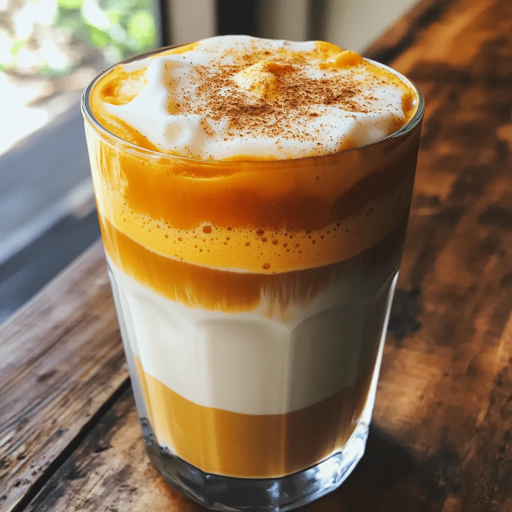 - 1 cup heavy cream - 1/2 cup milk (whole or oat) - 1/4 cup pumpkin puree - 2 tablespoons maple syrup - 1 teaspoon vanilla extract - 1/2 teaspoon pumpkin pie spice - Pinch of salt - Optional: Additional pumpkin pie spice for garnish The right ingredients make this pumpkin cold foam shine. Start with heavy cream for a rich base. Use whole milk or oat milk to keep it creamy. Pumpkin puree adds that fall flavor we love. Maple syrup sweetens it just right. Vanilla extract brings warmth, while pumpkin pie spice gives it that cozy touch. A pinch of salt balances all the flavors. You can add more pumpkin pie spice on top for a nice finish if you like. Using these simple ingredients, you can create a drink that tastes just like Starbucks, but with your personal twist. Don't forget to check the [Full Recipe] for more details on how to whip it up! - Combine: - 1 cup heavy cream - 1/2 cup milk (whole or oat) - 1/4 cup pumpkin puree - 2 tablespoons maple syrup - 1 teaspoon vanilla extract - 1/2 teaspoon pumpkin pie spice - Pinch of salt Mix these ingredients in a medium bowl. Stir until everything blends well. You want a smooth mixture to build your foam. Now, grab a hand mixer or whisk. Start whipping the mixture until soft peaks form. This means it should hold a shape but not be too stiff. Be careful! Over-whipping ruins the light texture we want. Taste your foam. If you want it sweeter, add more maple syrup. Once happy, transfer the pumpkin cold foam to a chilled container. Let it sit for a few minutes. This helps the foam set before you pour it over your coffee. Enjoy your homemade treat! For the full recipe, check out the earlier section. To get the best foam, whip the mixture just right. Use a hand mixer or whisk. Stop when you see soft peaks forming. If you whip too long, it gets too stiff. A light, airy foam is what we want. Chill your mixing bowl and beaters first. Cold tools help keep the cream from warming up. This way, the foam stays fluffy and creamy. Adjust the sweetness to your taste. If you like it sweeter, add more maple syrup. Start with a little and taste test. This foam should be just right for you. Feel free to experiment with spices. You can add a pinch of nutmeg or a dash of cinnamon. Different flavors can make this foam your own. Pair your pumpkin cold foam with iced coffee or espresso. The cold foam sits on top, creating a fun layer. It looks great and tastes even better. For a nice touch, use a clear glass to show off those layers. A sprinkle of pumpkin pie spice on top adds extra flair. Your drink will not only taste good, but it will also look beautiful. {{image_2}} You can easily make this pumpkin cold foam dairy-free. Simply use oat milk or almond milk instead of regular milk. Both options provide a creamy texture. They also add a subtle flavor twist. This makes it perfect for those who are lactose intolerant or prefer plant-based options. Want to change up the spices? Try adding nutmeg or cinnamon. These spices give a warm, cozy taste. You can mix them in when you combine the other ingredients. Adjust the amounts to fit your taste. A little pinch can go a long way. You can also play with the sweetness. If you want a different sweetener, use agave or honey. They work well with the pumpkin flavor. Start with small amounts and taste as you go. This way, you can find the right balance for your pumpkin cold foam. For the full recipe, check out the instructions above. You can store leftover pumpkin cold foam in the fridge. Use an airtight container to keep it fresh. This foam tastes best within 3 days of making it. Keep it cool and away from strong-smelling foods. Can you freeze pumpkin cold foam? Yes, you can freeze it for longer storage. However, the texture may change after thawing. To thaw, place it in the fridge overnight. Once thawed, whisk it gently to restore its texture. You can then use the foam in your favorite drinks. For detailed steps, check the Full Recipe. Copycat Starbucks Pumpkin Cold Foam is a creamy topping made with pumpkin puree and spices. This foam enhances drinks, adding flavor and a fall vibe. You can use it on iced coffee, lattes, or even hot chocolate. It creates a delicious layer on your favorite beverages, making each sip special. Yes, you can add more pumpkin puree, but it will change the foam's texture. If you add too much, the foam might become too thick. The flavor will also be stronger, which some may love while others might find it overpowering. Start with the recommended amount, then adjust to your taste. This pumpkin cold foam pairs best with iced coffee or espresso. You can also try it on chai lattes or spiced apple cider. To serve, pour your drink over ice and gently spoon the foam on top. For a fun twist, sprinkle extra pumpkin pie spice on the foam for an added kick. Enjoy your cozy drink! In this blog post, we explored how to make pumpkin cold foam using simple ingredients and clear steps. We discussed ways to enhance flavors, tricks for perfect whipped foam, and even variations for dietary needs. Remember, experimentation is key. Adjust recipes to your taste and enjoy pairing this foam with your favorite drinks. With these tips, you can create a delightful treat at home. Now you have everything you need to impress yourself and others!