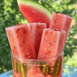 - 4 cups seedless watermelon, cubed - 1/2 cup distilled white vinegar - 1/4 cup granulated sugar - 1 teaspoon salt - 1 teaspoon crushed red pepper flakes (adjust to taste) The main ingredients bring a sweet and tangy kick. The watermelon gives us hydration and sweetness. The vinegar adds a zesty flavor while the sugar balances the taste. The salt enhances the flavors, and the red pepper flakes give a little spice. - 1 tablespoon fresh dill, chopped (optional) Adding fresh dill can bring a fresh taste to the pops. It pairs well with the flavor of watermelon. If you like a hint of earthiness, this herb is a great choice. - Ice pop molds - Mixing bowls - Small saucepan You will need a few tools to make these pops. Ice pop molds shape the popsicles. Mixing bowls help combine the ingredients. A small saucepan is perfect for heating the marinade. For the full recipe, check out the detailed instructions above. Enjoy making these treats! - Combine vinegar, sugar, salt, and red pepper flakes in a saucepan. - Heat until sugar dissolves. This forms a sweet and tangy sauce. - Cube and place watermelon in a mixing bowl. - Toss with marinade and let sit for 30 minutes. This step brings out the flavors. - Place watermelon cubes in molds. - Pour marinade into molds and insert sticks. Make sure to leave space for expansion. - Freeze for at least 4 hours. - Use warm water to release pops from molds. This helps them come out easily. Enjoy making these Frozen Watermelon Pickle Pops! You can find the Full Recipe for more details. To find the best watermelon, focus on shape. Look for a uniform shape, like a round or oval fruit. This shape usually means it is ripe. Next, check the field spot. It should be a creamy yellow color. A white or green spot may mean it picked too early. You can change the heat level in your Frozen Watermelon Pickle Pops. Use crushed red pepper flakes to fit your taste. Start with one teaspoon and add more if you want more heat. This way, you get the right balance for your pops. Want to make your pops even tastier? Consider adding fresh herbs or citrus zest. Fresh dill is a great choice. It gives a nice, bright taste. You can also try lemon or lime zest. These additions create a fun twist on the classic flavors. Feel free to experiment and find your favorite combination. For the complete recipe, check out the Full Recipe section. {{image_2}} You can switch up the fruit in your pops. Try using cantaloupe or honeydew instead of watermelon. Both fruits add a sweet, juicy flavor. You can also mix in herbs. Basil works great for a fresh twist. It adds a nice taste and makes the pops look pretty. Want to change the sweetness? Use honey or agave syrup instead of sugar. Both options give a nice flavor. Flavored vinegar can also change the taste. You might like apple cider vinegar or balsamic vinegar for a unique touch. For a creamier texture, add yogurt or coconut milk. This makes the pops rich and smooth. A splash of lime juice can give your pops a zesty kick. It balances the sweetness and makes them even more refreshing. Try these variations to make your Frozen Watermelon Pickle Pops your own! For the full recipe, check out the section above. To keep your Frozen Watermelon Pickle Pops fresh, store them in an airtight container. This helps prevent freezer burn and keeps them tasty. You can keep these pops in the freezer for up to 2 months. If you plan to enjoy them later, label your container with the date. This way, you know when they were made. When you're ready to enjoy a pop, let it sit at room temperature for a few minutes. This softens the outer layer, making it easier to eat. If you're in a hurry, you can run the mold under warm water for a few seconds. This helps release the pop quickly without melting it too much. Always check your pops before eating them. Look for signs of freezer burn, which can appear as white spots. If you notice any unusual textures, it's best to toss them. Fresh pops should feel smooth and have vibrant colors. If they look dull or feel icy, they may have lost their quality. Frozen Watermelon Pickle Pops offer a unique blend of sweet, tangy, and spicy flavors. The watermelon provides a refreshing sweetness. The vinegar adds a zesty kick, while the sugar balances it out. If you add crushed red pepper flakes, you get a nice heat. This mix creates a taste that surprises and delights your palate. Yes, these pops can be a healthy treat. Watermelon is low in calories and high in water. It hydrates you and provides vitamins A and C. The vinegar may aid digestion and help regulate blood sugar. The sugar content is low, and you can adjust it to your taste. This makes them a fun, guilt-free snack for summer. Absolutely! You can prepare these pops a few days in advance. Just follow the recipe and freeze them. Store the pops in an airtight container once frozen. This keeps them fresh and tasty. You can enjoy them anytime you want a cool snack. You can freeze these pops for about two months. For the best taste, try to eat them within this time. After two months, they may lose their fresh flavor. Check for any signs of freezer burn before enjoying them. This blog post guided you through making frozen watermelon pickle pops. We discussed key ingredients, including seedless watermelon and vinegar. You learned to prepare the marinade, fill the molds, and freeze the pops. I shared tips on choosing the best watermelon and adjusting flavors to your liking. In the end, these pops offer a fun, tasty treat. With a bit of creativity, you can customize them in many ways. Enjoy making these pops, and let your taste buds explore new flavors!