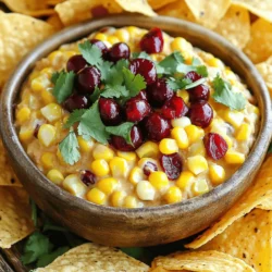 To make Cherry Chipotle Street Corn Dip, you'll need some tasty ingredients. Here’s the list: - 2 cups frozen corn kernels (thawed) - 1 cup fresh cherries, pitted and diced - 1/2 cup cream cheese, softened - 1/2 cup sour cream - 1/4 cup mayonnaise - 1 tablespoon chipotle in adobo sauce, finely chopped - 1/2 teaspoon garlic powder - 1/2 teaspoon onion powder - Salt and pepper to taste - 1/4 cup fresh cilantro, chopped (for garnish) - Tortilla chips (for serving) These ingredients blend well to create a dip that bursts with flavor. The sweet cherries mix with the smoky chipotle, giving the dip a unique taste. You can find most of these items in your local grocery store. Make sure your corn is thawed and your cherries are fresh for the best results. For the full recipe, check out the details above. - First, in a large bowl, combine the thawed corn kernels and diced cherries. Mix well to blend the sweet and savory. - Next, in a separate bowl, beat the softened cream cheese until it is smooth and creamy. - Then, mix in the sour cream, mayonnaise, chipotle in adobo sauce, garlic powder, onion powder, salt, and pepper. Stir until everything is well combined and creamy. - Carefully fold the corn and cherry mixture into the creamy base. Make sure everything is evenly mixed. - Taste the dip and adjust seasoning as needed. You can add more salt, pepper, or chipotle for that perfect kick. - Transfer the dip to a serving dish for your guests. - Garnish the top with fresh cilantro for a pop of color and flavor. - Serve the dip with tortilla chips for scooping. Enjoy this fun dish with friends! For the full recipe, check out the detailed cooking steps. To make your Cherry Chipotle Street Corn Dip stand out, adjust the chipotle heat. Add more or less chipotle to fit your taste. You can also bring in other spices, like smoked paprika or cumin. They add layers of flavor and fun. If you want a creamier dip, add more cream cheese or sour cream. You can also mix in a splash of milk to thin it out. Balancing flavors with acid is key. A squeeze of lime juice can brighten the dip and make it pop. This dip is best served chilled. Chilling allows the flavors to blend well. If you're in a hurry, you can serve it at room temperature. Just keep it in a cool spot before serving. {{image_2}} You can switch fruits in this dip. Try using peaches or mangoes instead of cherries. These fruits add a different sweetness and flavor. They work well with the corn. For the creamy base, you can use Greek yogurt instead of cream cheese. It makes the dip lighter and adds a tangy taste. The chipotle in adobo gives this dip a nice kick. If you like it mild, use less chipotle. You can start with half a tablespoon and taste it. For more heat, add more chipotle. You can also use other chili flakes, like crushed red pepper. This change can make the dip more spicy or smoky based on what you prefer. You can serve this dip in fun ways. Try a taco-inspired setup by using mini taco shells. This adds a fun twist to your party. Another idea is to serve the dip in mini peppers. This adds color and makes it easy to grab. You can also use small bowls for serving. Each option makes for a great presentation. For the full recipe of Cherry Chipotle Street Corn Dip, check the earlier section. Enjoy trying these fun variations! To store leftovers, place the dip in an airtight container. This keeps it fresh and tasty. Make sure it cools down before sealing. I recommend using glass or plastic containers. These are easy to clean and reuse. Can you freeze the dip? Yes, but it changes the texture. If you freeze it, use a freezer-safe container. This will help prevent freezer burn. For thawing, move it to the fridge overnight. This lets it thaw slowly and keeps it safe. In the fridge, the dip lasts about 3 to 5 days. Always check for signs of spoilage. If it smells sour or has an odd color, toss it out. Fresh ingredients matter for taste and safety. Store it well to enjoy every bite! To make this dip vegan, swap out dairy. Use plant-based cream cheese. You can also try cashew cream for a rich taste. Replace sour cream with a vegan version or use coconut yogurt. For mayonnaise, choose a vegan brand. This keeps the dip creamy without animal products. Yes, you can use fresh corn. First, shuck the corn and remove the kernels from the cob. Boil or grill the corn for a few minutes to enhance its flavor. Let it cool before adding to your dip. Fresh corn brings a sweet crunch to the dish. You can serve this dip with many tasty options. Fresh veggies like carrots, cucumbers, and bell peppers work well. Crackers or pita chips are great too. You can even use toasted bread for a fun twist. This dip pairs well with anything crunchy! This Cherry Chipotle Street Corn Dip is a fun way to blend sweet and spicy flavors. We covered easy steps to prepare it, along with helpful tips for making it perfect. Remember to experiment with ingredients for your taste. Store leftovers properly for the best taste. Whether it's a party or a snack, this dip shines. Enjoy your creation and share it with friends. Fresh flavors and simple steps make it a winner every time.