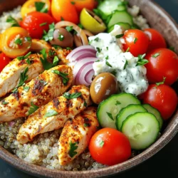 Greek Chicken Gyro Bowls Flavorful and Filling Meal