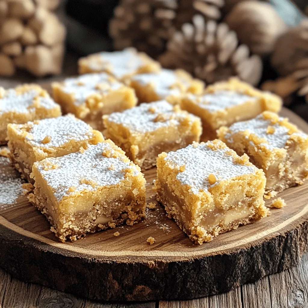 To make these chewy blondies, you need simple yet essential ingredients: - 1 cup unsalted butter - 1 cup packed brown sugar - 1/2 cup granulated sugar - 2 large eggs - 2 teaspoons vanilla extract - 2 cups all-purpose flour - 1 teaspoon baking powder - 1/2 teaspoon salt - 1 cup toffee bits (like Heath Bar bits) - 1/2 cup chopped walnuts or pecans (optional) Each ingredient plays a key role in flavor and texture. The unsalted butter gives richness, while the brown sugar adds a deep, caramel-like taste. The toffee bits provide delightful crunch and sweetness. If you need to make changes, there are great swaps. You can use salted butter instead of unsalted. Just cut back on added salt to balance it. For the sugars, you might use coconut sugar for a different flavor. If you're out of eggs, try 1/4 cup applesauce for each egg. If you want to skip nuts, that’s fine! The blondies still taste amazing without them. You can also use chocolate chips instead of toffee bits for a twist. Pick fresh ingredients for the best results. Look for unsalted butter that is creamy and smooth. Quality brown sugar should be soft and moist. Choose eggs that are free-range for better flavor. When selecting flour, go for all-purpose flour with a good protein content. This helps in achieving the right chewiness. For toffee bits, look for brands with real ingredients. Avoid those with too many additives, as they can affect flavor. By choosing high-quality ingredients, your blondies will shine and impress everyone. Start by preheating your oven to 350°F (175°C). This helps the blondies bake evenly. Next, grease a 9x13-inch baking pan with butter or cooking spray. You can also line it with parchment paper for easy removal. This makes cleanup easier and prevents sticking. To brown butter, melt it in a medium saucepan over medium heat. Stir it often as it melts. Keep cooking until the butter turns golden brown and smells nutty. This takes about 5-7 minutes. Watch closely to avoid burning. Once done, remove the pan from heat. Let the browned butter cool for a few minutes. In a large bowl, mix the brown sugar and granulated sugar together. Pour the slightly cooled browned butter over the sugars. Stir until well combined. Add in the eggs one at a time, mixing well after each. Then, add vanilla extract and mix again. In another bowl, whisk together flour, baking powder, and salt. Gradually add the dry mix to the wet mix. Stir until just combined to keep the blondies chewy. Pour the batter into your prepared baking pan. Spread it evenly with a spatula. Bake for 25-30 minutes. Check for doneness by inserting a toothpick in the center. It should come out with a few moist crumbs, but not wet batter. Once baked, let the blondies cool in the pan for about 10 minutes. Then transfer them to a wire rack to cool completely. To get that perfect chewy texture, focus on the butter. Use brown butter instead of regular butter. Brown butter adds a rich, nutty flavor and moisture. Don't overmix the batter; mix just until combined. Overmixing can lead to tough blondies. Bake them until the edges are golden but the center is still soft. This keeps them chewy. One common mistake is not browning the butter enough. If it doesn’t turn golden, you miss out on flavor. Another mistake is overbaking. Always check with a toothpick; you want some moist crumbs, not dry batter. Make sure to measure your ingredients correctly. Too much flour can lead to dry blondies. Finally, remember to cool them before cutting. This helps them set properly. To make these blondies even better, consider adding chocolate chips. They pair well with toffee bits. Nuts like walnuts or pecans add a nice crunch. A pinch of sea salt on top can enhance all the flavors. You can also add spices like cinnamon for warmth. Feel free to experiment; the goal is to create a treat you love! {{image_2}} You can easily mix flavors in your blondies. Adding chocolate chips gives a sweet kick. Try dark, milk, or white chocolate for depth. You can also fold in nuts. Chopped walnuts or pecans add a nice crunch. For spice lovers, a dash of cinnamon or nutmeg can warm up the flavor. This makes each bite exciting and unique. To make gluten-free blondies, swap all-purpose flour for a gluten-free blend. Many brands work well and can give you great results. For vegan blondies, replace eggs with flax eggs. Mix one tablespoon of flaxseed meal with three tablespoons of water. Let it sit for five minutes to thicken. You can also use coconut oil in place of butter. This keeps the texture rich and chewy. Blondies taste great on their own, but you can elevate them. Serve warm with a scoop of vanilla ice cream. The cold ice cream melts into the warm blondie, creating a perfect treat. You can also drizzle chocolate or caramel sauce on top. This adds sweetness and a fun visual appeal. For a fun twist, sprinkle sea salt over the top for a sweet-salty contrast. To keep your chewy brown butter toffee blondies fresh, store them in an airtight container. Line the container with parchment paper to avoid sticking. Place a layer of wax paper between layers if stacking. This helps to keep the tops nice and soft. Store them at room temperature for up to five days. For longer storage, put them in the fridge. Cold blondies taste great, too! If you want to save some for later, freezing is a great option. Cut the blondies into squares before freezing. Wrap each piece in plastic wrap tightly. Then, place them in a freezer bag or a container. They stay fresh for up to three months in the freezer. When you want to enjoy them, take out the desired amount and let them thaw at room temperature. You can warm them slightly in the oven for extra comfort. These blondies are best when fresh, but they can last. Keep an eye on them for signs of drying out. If they start to feel hard, try adding a slice of bread to the container. The bread adds moisture and keeps the blondies soft. For the best taste, enjoy them within the first week. After that, they may still be good but won't have the same chewy texture. These blondies are chewy due to the brown sugar and butter. Brown sugar holds more moisture than white sugar. This moisture gives the blondies a soft, chewy texture. The melted butter also adds richness and helps bind the ingredients. When you bake these, avoid overmixing. Overmixing can create a dense texture, so mix just until combined. Yes, you can use different sugars. If you want a lighter flavor, try using white sugar. Mixing brown sugar with coconut sugar can add a unique taste. Each sugar changes the texture slightly. Brown sugar keeps it chewy, while white sugar can make it drier. Experiment with your favorite sugar for a twist. To make these blondies vegan, replace the eggs with flax eggs. Mix one tablespoon of ground flaxseed with two and a half tablespoons of water. Let it sit until it thickens. You can also use plant-based butter instead of regular butter. This keeps the same rich flavor while being vegan-friendly. Absolutely! If you don’t have toffee bits, you can use chocolate chips or chopped nuts. You can also mix in dried fruit for a different taste. Each substitute will change the flavor but will still taste great. Choose what you like or what you have on hand. You now know how to make chewy brown butter toffee blondies. We explored essential ingredients, how to brown butter, and tips for texture. You learned ways to adjust flavors and make these blondies suit your diet. Proper storage will keep your treats fresh longer. Remember, the right ingredients and techniques make all the difference. Enjoy baking and sharing this delicious treat!