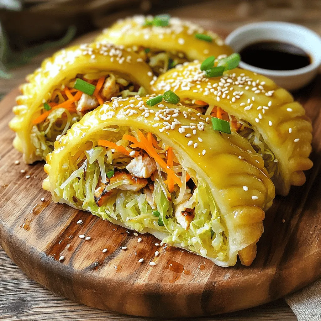 To make Pan-Fried Cabbage Noodle Buns, you need the following ingredients: - 1 small head of green cabbage, finely shredded - 1 cup of grilled chicken, shredded (or tofu for a vegetarian option) - 1 cup of carrots, grated - 2 green onions, finely chopped - 2 cloves garlic, minced - 1 tablespoon ginger, grated - 1 tablespoon soy sauce (or tamari for gluten-free) - 1 teaspoon sesame oil - 1/2 teaspoon black pepper - 1 cup all-purpose flour (or gluten-free flour blend) - Water, as needed for dough - 2 tablespoons vegetable oil for frying - Sesame seeds (optional, for garnish) I understand that you may have some dietary needs or preferences. Here are some easy swaps: - Use tofu instead of chicken for a plant-based meal. - You can replace soy sauce with coconut aminos for a soy-free option. - Swap all-purpose flour with a gluten-free blend if you need it gluten-free. - If you don't have green onions, chives or shallots work great too. Having the right tools makes cooking easier. For this recipe, gather: - A large mixing bowl - A separate bowl for the dough - A non-stick skillet for frying - A rolling pin to flatten the dough - A lid to cover the skillet while steaming - Parchment paper or paper towels for draining excess oil With these ingredients and tools, you're ready to create delicious Pan-Fried Cabbage Noodle Buns. Enjoy the cooking process and savor the flavors! To make the filling, grab a large bowl. First, shred one small head of green cabbage and add it to the bowl. Next, include one cup of grilled chicken or tofu if you want a vegetarian option. Then, grate one cup of carrots and chop two green onions. Don't forget to mince two cloves of garlic and grate one tablespoon of ginger. These flavors mix well together. Now, pour in one tablespoon of soy sauce and one teaspoon of sesame oil. Add half a teaspoon of black pepper for a little kick. Mix everything together until it's well combined. Set this bowl aside while you prepare the dough. For the dough, take another bowl. Add one cup of all-purpose flour or gluten-free flour if needed. Gradually add water until the mixture forms a smooth and soft dough. Knead the dough for about five minutes. It should feel elastic and not sticky. Once you have your dough, divide it into small balls, about the size of a golf ball. Then, roll each ball out into a thin circle. Now, it's time to shape the buns. Take one dough circle and place about one tablespoon of the filling in the center. Carefully fold the dough over the filling. Pinch the edges to seal the bun. Make sure there are no gaps. Repeat this process until all the dough and filling are used. Heat two tablespoons of vegetable oil in a non-stick skillet over medium heat. Once the oil is hot, add a few buns to the pan, but do not overcrowd them. Fry the buns for about 2-3 minutes, or until their bottoms are golden brown. Next, flip the buns carefully. Add a few tablespoons of water to the pan and cover it with a lid. This step helps to steam the tops. Cook for another 2-3 minutes until the buns are cooked through. Once done, remove them from the skillet and place them on a paper towel to absorb extra oil. Repeat this process for the remaining buns. Enjoy your delicious pan-fried cabbage noodle buns! When making Pan-Fried Cabbage Noodle Buns, small errors can lead to big issues. Here are some common mistakes to watch for: - Overfilling the buns: If you add too much filling, the buns may burst. Use only one tablespoon of filling. - Not sealing the buns well: A tight seal keeps the filling from leaking out. Pinch the edges firmly. - Skipping the resting time for dough: Let the dough rest for about 10 minutes after kneading. This makes it easier to roll out. Everyone loves a crispy bun! Follow these tips for the best texture: - Use enough oil: Make sure to heat enough vegetable oil in the pan. This helps create a nice golden crust. - Don’t overcrowd the pan: Fry in batches. Give each bun space to fry evenly. - Steam wisely: After flipping, add water and cover the pan. This steams the tops while keeping the bottoms crispy. Using the right cooking techniques can transform your buns. Here’s what I recommend: - Non-stick skillet: A non-stick skillet works best to prevent sticking. It also helps in achieving that golden color. - Medium heat: Cook on medium heat. If it’s too high, the buns may burn before cooking through. - Flip gently: Use a spatula to flip the buns carefully. This keeps them intact while cooking. By following these tips and tricks, you can create Pan-Fried Cabbage Noodle Buns that are both delicious and visually appealing. Enjoy the process, and don't forget to have fun in the kitchen! {{image_2}} You can easily make these buns vegetarian or vegan. Just swap the grilled chicken for tofu. Use firm tofu for the best texture. Press the tofu to remove extra water before shredding it. This helps it absorb flavors better. If you want a more hearty filling, add mushrooms or bell peppers. These add great taste and texture too. Add extra flavor to your buns with spices or sauces. Try mixing in some chili flakes for a kick. You can also add a bit of cumin or coriander for warmth. For a tangy taste, mix in a dash of rice vinegar. If you love sauces, serve with hoisin or sweet chili sauce. These sauces elevate the dish and make each bite special. These buns pair well with many sides and dips. Serve them with a fresh salad to balance the meal. A side of pickled vegetables adds a nice crunch. You can also try a simple soy sauce dip. For a fun twist, serve with a spicy peanut sauce. These pairings enhance the flavors and make your meal even more enjoyable. To store leftovers, let the buns cool first. Place them in an airtight container. Keep them in the fridge for up to 3 days. If you want to keep them longer, freeze them instead. To reheat the buns, use a skillet. Heat the skillet on medium. Add a splash of water and cover it with a lid. This helps steam the buns. In about 3-4 minutes, they should be hot. You can also use a microwave for quick reheating. Just cover them with a damp paper towel to keep them moist. Heat for about 30 seconds or until warm. If you want to freeze the buns, do it before cooking. Place uncooked buns on a baking sheet. Make sure they don’t touch each other. Freeze them for 1-2 hours, then transfer to a freezer bag. They can last for up to 2 months. To cook, just add a few minutes to the frying time. Yes, you can make these buns ahead of time. Prepare the filling and dough. Store them separately in the fridge. You can assemble the buns when you are ready to cook. This keeps the dough fresh and easy to work with. These buns are great on their own. You can serve them with dipping sauces like soy sauce or sweet chili sauce. They pair well with a fresh salad or stir-fried veggies. Try adding a side of pickled vegetables for a crunchy contrast. To make gluten-free buns, use a gluten-free flour blend. Look for blends that include xanthan gum for better texture. All other ingredients are already gluten-free. Just ensure the soy sauce is gluten-free or use tamari. Enjoy the same great taste without gluten! We covered all the key steps for making Pan-Fried Cabbage Noodle Buns. You learned about the ingredients and their substitutes. I shared tips to avoid common mistakes and enhance your buns. We also explored fun variations and smart storage methods. Finally, I answered common questions to help you succeed. Now, you have the tools to make delicious buns that everyone will love. Enjoy cooking and sharing your tasty creations!