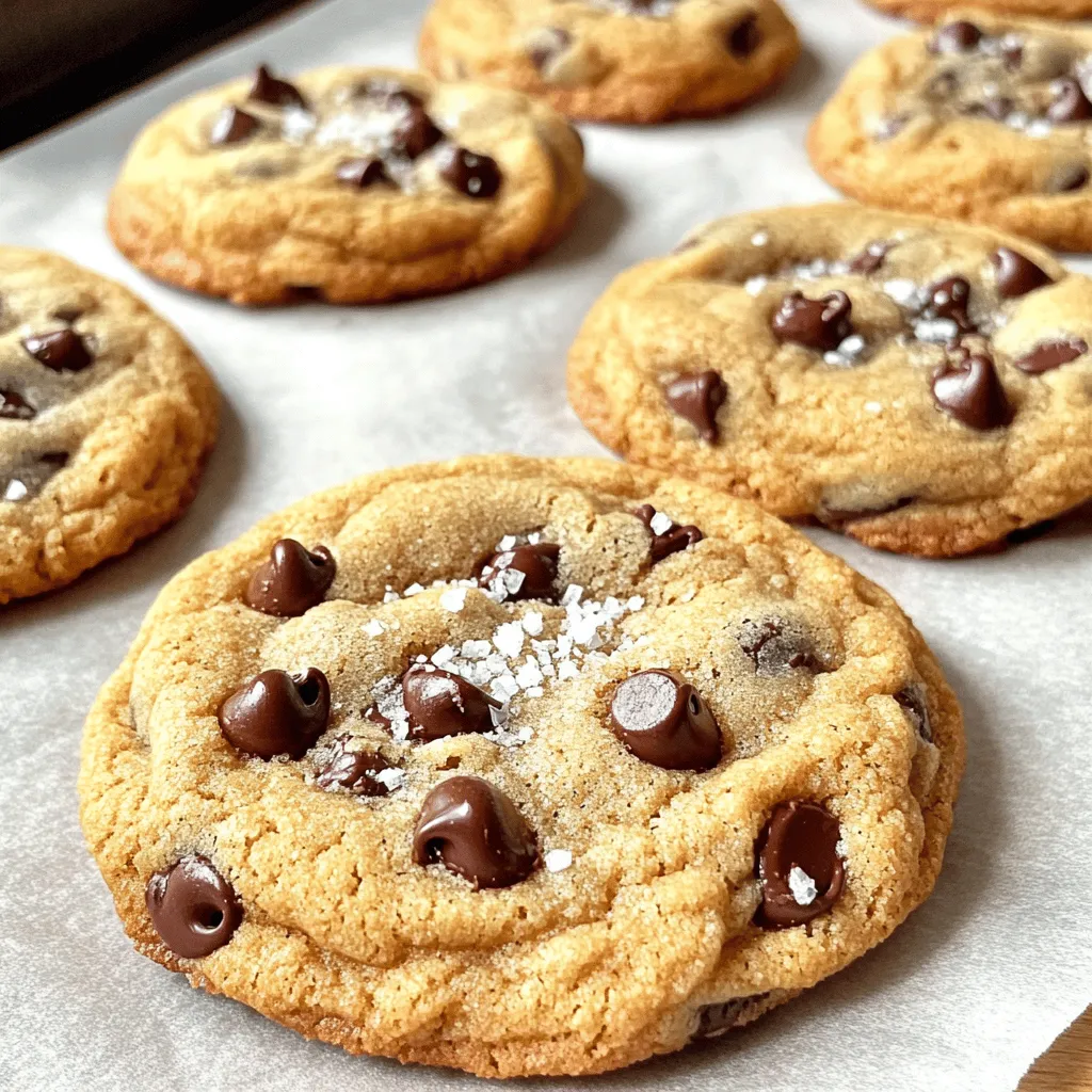 To make giant chocolate chip cookies, gather these main ingredients: - 2 1/2 cups all-purpose flour - 1 tsp baking soda - 1/2 tsp salt - 1 cup unsalted butter, softened - 1 cup brown sugar, packed - 1/2 cup granulated sugar - 1 tsp vanilla extract - 2 large eggs - 2 cups semi-sweet chocolate chips These ingredients create a rich and delicious cookie base. The butter adds creaminess, while the sugars provide sweetness. The flour gives structure, and the chocolate chips bring that classic taste. You can add extra elements if you like. Try these optional add-ins: - 1/2 cup chopped nuts (like walnuts or pecans) - 1/4 cup sea salt flakes for finishing Nuts add a crunch and depth of flavor. Sea salt flakes on top balance sweetness and enhance the chocolate. Feel free to get creative and mix in your favorites! Having the right tools is key to success. You will need: - Two baking sheets - Parchment paper - Mixing bowls (one medium and one large) - Whisk - Large ice cream scoop - Wire racks for cooling These items help you prepare and bake the cookies perfectly. The parchment paper prevents sticking and makes cleanup easier. A large ice cream scoop ensures even cookie sizes for that giant look! First, preheat your oven to 350°F (175°C). This step ensures even baking. Line two baking sheets with parchment paper. Next, in a medium bowl, whisk together 2 1/2 cups of all-purpose flour, 1 tsp of baking soda, and 1/2 tsp of salt. Set this bowl aside for later. In a large bowl, cream together 1 cup of softened unsalted butter, 1 cup of packed brown sugar, and 1/2 cup of granulated sugar. Mix until it looks light and fluffy. This should take about 2 to 3 minutes. Add 1 tsp of vanilla extract and 2 large eggs, one at a time. Mix well after each egg. Now, gradually add the flour mixture to the wet ingredients. Stir until just combined. Be careful not to over-mix. Finally, fold in 2 cups of semi-sweet chocolate chips and, if you like, 1/2 cup of chopped nuts. Use a large ice cream scoop to drop mounds of dough onto the prepared baking sheets. Space them about 3 inches apart. This gives them room to spread. Sprinkle a small pinch of sea salt flakes on top of each mound. Bake in your preheated oven for 12 to 15 minutes. Watch for the edges to turn golden brown while the centers stay soft. This is key for a perfect cookie texture. Once baked, remove the cookies from the oven. Let them cool on the baking sheets for about 5 minutes. This helps them set. After that, transfer the cookies to wire racks to cool completely. Enjoy your giant chocolate chip cookies warm or at room temperature. They pair well with milk or coffee. You can even add ice cream for a fun treat! To get soft cookies, use more brown sugar. Brown sugar adds moisture. For crispy cookies, use more granulated sugar. Granulated sugar helps them spread more. Bake them for about 12 minutes for soft and 15 for crispy. Keep an eye on them. The edges should be golden, and the centers should still look soft. Measuring dry ingredients like flour is key. Use the spoon and level method. Spoon the flour into your measuring cup, then level it off with a knife. This method prevents too much flour in your dough. For butter, use a kitchen scale for accuracy. If you don’t have one, remember that 1 stick of butter is 1/2 cup. One mistake is over-mixing the dough. Mix just until combined. Over-mixing makes cookies tough. Another mistake is not spacing the dough enough. Leave at least 3 inches between each mound. If you forget, they will bake into one big cookie. Lastly, don’t skip the sea salt flakes. They add a nice contrast to the sweetness. {{image_2}} You can change the chocolate in your giant cookies. Instead of semi-sweet chocolate chips, try dark chocolate. Dark chocolate brings a rich taste. You can also use white chocolate chips for a sweet twist. Mix different chocolates for more fun. This way, you create layers of flavor in each bite. Not a fan of nuts? No problem! You can make nut-free cookies easily. Just skip the chopped nuts in the recipe. Your cookies will still be soft and chewy. If you want some crunch, add oats. Oats give a nice texture without nuts. Enjoy your giant cookies, nut-free and delicious! Want to take your cookies up a notch? Add flavors like mint or peanut butter. For mint cookies, mix in mint extract. Start with a teaspoon and taste as you go. If you love peanut butter, swirl in some peanut butter into the dough. This gives a creamy touch that pairs well with chocolate. Get creative and enjoy your tasty giant cookies! To keep your giant chocolate chip cookies fresh, store them in an airtight container. Line the container with parchment paper to absorb any moisture. You can stack the cookies, but place wax paper between layers. This keeps them from sticking together. If you want them to last longer, try placing a slice of bread in the container. The bread keeps the cookies soft and chewy. Freezing the dough is a great way to save time. After you scoop the dough onto the baking sheets, freeze the mounds for about an hour. Then, transfer the frozen dough balls to a freezer-safe bag. Label the bag with the date. They can last up to three months in the freezer. When you're ready to bake, just add a couple of extra minutes to the baking time. If you have leftover cookies, reheating them is easy. Preheat your oven to 350°F (175°C). Place the cookies on a baking sheet and warm them for about 5 minutes. This brings back their soft texture. You can also use a microwave. Heat them for 10-15 seconds. Be careful not to overheat, or they may become hard. Enjoy your cookies warm and melty! To make giant cookies, use a large ice cream scoop. This gives a big mound of dough. Space them 3 inches apart on the baking sheet. Bake them longer, around 12-15 minutes, until the edges are golden. The center should look soft but set. This helps keep them thick and chewy. Yes, you can use alternative sweeteners. Try brown sugar substitutes for a similar taste. If you want to use a sugar-free option, look for baking blends. Just remember, sweeteners can change the cookie's texture. Adjust the amount based on the brand you use. Chewy cookies have more moisture and fat. Use more brown sugar and butter for chewiness. Adding an extra egg yolk also helps. Crispy cookies are drier with less fat. Use granulated sugar and bake them longer. The choice of flour also affects texture; all-purpose flour works great. You can buy giant chocolate chip cookies at bakeries and cafes. Many grocery stores also sell them. If you want fresh cookies, check local bakeries. Some places even offer custom orders for parties. For a fun twist, consider ordering online from specialty cookie shops. You learned how to make giant chocolate chip cookies step by step. We covered key ingredients, baking tips, and variations for flavor. Finding the right texture is important, and proper storage keeps cookies fresh. Remember, you can swap ingredients for different tastes. With this guide, you can bake cookies that wow everyone. Enjoy your baking journey, and share your tasty treats!