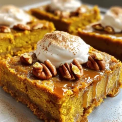 To make Pumpkin Crunch Cake, gather these simple ingredients: - 1 can (15 oz) pumpkin puree - 1 cup granulated sugar - 1 cup brown sugar, packed - 4 large eggs - 1 teaspoon vanilla extract - 1 teaspoon baking powder - 1 teaspoon baking soda - 1 teaspoon ground cinnamon - ½ teaspoon ground nutmeg - ½ teaspoon ground ginger - ½ teaspoon salt - 1 cup all-purpose flour - 1 cup pecans, chopped (or walnuts) - 1 cup whipped cream (for topping) - Optional: caramel sauce for drizzling These ingredients bring rich flavor and texture to the cake. Pumpkin puree gives moisture and a lovely orange color. The sugars add sweetness, while eggs help bind everything together. The spices—cinnamon, nutmeg, and ginger—create that warm, cozy taste we love in fall treats. The baking powder and soda make the cake rise perfectly, giving it a light texture. For crunch, we add chopped pecans or walnuts. They give a nice bite and nutty flavor. Lastly, whipped cream makes the cake feel special. The optional caramel sauce adds a sweet touch. It’s simple, yet each ingredient plays a key role in this delicious dessert. 1. First, preheat your oven to 350°F (175°C). Grease a 9x13-inch baking dish. 2. In a large bowl, mix the pumpkin puree, granulated sugar, brown sugar, and eggs. Stir until smooth. 3. Add one teaspoon of vanilla extract to the mix and blend well. 4. In another bowl, whisk together baking powder, baking soda, ground cinnamon, ground nutmeg, ground ginger, salt, and all-purpose flour. Make sure they are well combined. 5. Gradually add the dry mix to the pumpkin mixture. Stir until there are no lumps. 6. Gently fold in one cup of chopped pecans or walnuts. Make sure they are spread evenly. 7. Pour the batter into your greased baking dish. Spread it evenly with a spatula. 8. Bake in your preheated oven for 35 to 40 minutes. Check doneness by inserting a toothpick into the center. It should come out clean. 9. Once baked, let the cake cool in the dish for at least 15 minutes. 10. Serve warm or at room temperature. Top each slice with whipped cream and drizzle with caramel sauce if you like. - Overmixing the batter: Mixing too much can make the cake dense. Stir just until combined. - Incorrect oven temperatures: Always check your oven with a thermometer. An off temperature can ruin your cake. - Adjusting spices to taste: Feel free to tweak the spices. Add more cinnamon for warmth or nutmeg for depth. - How to achieve moistness: Use fresh eggs and don’t skip the sugar. They help keep the cake moist and fluffy. - Decorative toppings for presentation: Top with whipped cream and a sprinkle of cinnamon. It makes the cake look inviting. - Flavor enhancements with drizzles: Drizzle with caramel sauce for extra sweetness. It adds a fun touch to each slice. {{image_2}} You can easily make a gluten-free Pumpkin Crunch Cake. Swap out all-purpose flour for a gluten-free blend. Look for blends that include rice flour and tapioca starch for the best results. This change keeps the cake moist and delicious. You may notice a slightly denser texture, but it will still taste great. Get creative with flavors! Add chocolate chips for a sweet twist. Dried fruits like cranberries or raisins also work well. You can even use different nuts. Almonds or hazelnuts can add a unique crunch. Mix and match to find your favorite combination. You can adjust this cake for any holiday. Add a pinch of cloves or allspice for a festive feel. You can also use other pumpkin-based ingredients. Try pumpkin pie spice instead of individual spices for a cozy flavor. This cake is perfect for fall gatherings or Halloween parties. To keep your Pumpkin Crunch Cake fresh, use an airtight container. Glass or plastic containers work well. Store it at room temperature for up to two days. If you want it to last longer, place it in the fridge. In the refrigerator, it stays fresh for about a week. To warm up your cake, use the microwave or oven. For the microwave, heat it for about 15-20 seconds. This method is quick and easy. If using the oven, set it to 350°F (175°C). Place the cake in for about 10 minutes. Cover it with foil to keep it moist while reheating. Freezing your Pumpkin Crunch Cake is a great way to save some for later. First, let it cool completely. Then, wrap it tightly in plastic wrap. Next, place it in a freezer bag or container. It will stay good for up to three months. When you’re ready to enjoy, thaw it in the fridge overnight. Serve it at room temperature or warm it up before serving. Pumpkin Crunch Cake can last about 3 to 5 days when stored properly. Keep it in an airtight container at room temperature. If you want to keep it longer, place it in the fridge. In the fridge, it can last up to a week. Just make sure to seal it well so it stays fresh. Yes, you can use fresh pumpkin! To do this, you need to roast or steam the pumpkin. Once it's soft, scoop out the flesh and puree it until smooth. Use about 2 cups of fresh puree for this recipe. This swap adds a fresh flavor, but be sure to drain any excess water from the puree. It can be made vegan with a few easy changes. Swap the eggs for flax eggs or applesauce. Use a plant-based sugar to replace granulated and brown sugar. For the whipped cream topping, try coconut cream or a store-bought vegan option. These simple swaps keep the flavor and texture delicious! This blog post shared a complete guide for making Pumpkin Crunch Cake. We covered essential ingredients, step-by-step instructions, and tips for perfecting the recipe. I provided storage and reheating advice and answered frequently asked questions. In conclusion, making this cake is simple and rewarding. Whether you're trying variations or adding unique toppings, enjoy the process! With the right techniques, you can create a delicious treat for any season. Happy baking!
