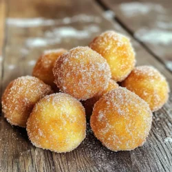 To make Air Fryer Cinnamon Sugar Donut Holes, gather these simple ingredients: - 1 cup all-purpose flour - 1/3 cup granulated sugar - 1/2 tablespoon baking powder - 1/4 teaspoon salt - 1/2 teaspoon ground cinnamon - 1/2 cup buttermilk - 1 large egg - 2 tablespoons melted unsalted butter - 1/2 cup granulated sugar (for coating) - 1 tablespoon ground cinnamon (for coating) Each ingredient plays a key role in creating the perfect donut holes. The flour gives structure, while the sugar adds sweetness. Baking powder helps them rise, and salt enhances the flavors. Ground cinnamon brings warmth and spice, making these treats irresistible. Buttermilk adds moisture and a slight tang. The egg binds the batter, giving it a nice texture. Unsalted butter adds richness, making each bite soft and flavorful. Finally, the cinnamon sugar coating gives that classic donut taste we all love. Once you have these ingredients ready, you're set to create a delicious batch of donut holes that will excite your taste buds. First, grab a large mixing bowl. Add 1 cup of all-purpose flour, 1/3 cup of granulated sugar, 1/2 tablespoon of baking powder, 1/4 teaspoon of salt, and 1/2 teaspoon of ground cinnamon. Whisk these dry ingredients together until they blend well. This step is key for a tasty base. Now, take another bowl. In it, whisk together 1/2 cup of buttermilk, 1 large egg, and 2 tablespoons of melted unsalted butter. Make sure it’s smooth with no lumps. This mixture brings moisture and flavor to our donut holes. Pour the wet mixture into the bowl with the dry ingredients. Stir gently until just combined. The batter should be slightly lumpy; don’t overmix! Overmixing can make the donut holes tough, and we want them soft and fluffy. Preheat your air fryer to 350°F (175°C) for about 5 minutes. While it heats, use a small cookie scoop or your hands to form small balls from the donut batter, each about 1 inch in diameter. Lightly coat the air fryer basket with cooking spray. Place the donut holes in a single layer, ensuring they don’t touch. Air fry them at 350°F for 8-10 minutes. Check halfway through and shake the basket for even cooking. While the donut holes cook, mix 1/2 cup of granulated sugar and 1 tablespoon of ground cinnamon in a bowl. Once the donut holes are golden brown, remove them from the air fryer. Roll them in the cinnamon sugar mixture while they are still warm. This gives them a sweet, crunchy exterior that you will love! To keep your donut holes soft, avoid overmixing the batter. A lumpy batter helps create a light texture. Stir just until the wet and dry ingredients blend. This simple step makes a big difference in how fluffy your donut holes turn out. For best results, shake the basket halfway through cooking. This helps the donut holes cook evenly. As they air fry, some may stick to the basket or each other. Shaking ensures they brown nicely all around. It also helps them puff up perfectly. Coating your donut holes in cinnamon sugar is key. Once they come out hot, roll them in the mixture right away. This way, the sugar sticks well. For an even coat, use a bowl large enough for rolling. Make sure to coat each hole thoroughly for that sweet, crunchy finish. {{image_2}} You can get creative with flavor add-ins for your donut holes. Here are some ideas: - Add 1 teaspoon of vanilla extract to the wet mix. This gives a sweet and warm flavor. - Try a pinch of nutmeg for a nice twist. Nutmeg pairs well with cinnamon. - For a chocolatey treat, mix in some mini chocolate chips. They melt and add a nice surprise. If you're looking for a different coating, consider these glaze options: - A simple vanilla glaze can be made with powdered sugar and milk. Just mix until smooth and dunk the donut holes. - An orange glaze adds a bright taste. Use orange juice and powdered sugar for a zesty twist. - Try a chocolate glaze by melting chocolate chips. Dip the donut holes for a rich flavor. You can make these donut holes healthier with some easy swaps: - Use whole wheat flour instead of all-purpose flour. This adds fiber and nutrients. - Swap granulated sugar for coconut sugar or a sugar substitute. This lowers the calorie count. - Replace buttermilk with almond milk or low-fat yogurt. These options can cut some fat while keeping the taste. Feel free to mix and match these ideas to make your donut holes unique! To keep your donut holes fresh, place them in an airtight container. They will stay good in the fridge for up to three days. If you want to keep them longer, freeze them. Place them in a single layer on a baking sheet first. Once they are frozen, put them in a freezer bag. They can last up to three months in the freezer. To reheat donut holes, use the air fryer. Set it to 350°F (175°C) and heat for about 3-5 minutes. This method helps restore their soft texture. You can also use a microwave, but be careful; it may make them soggy. If you want to maintain that crispy outside, the air fryer is best. Enjoy your warm, tasty treats! Air fryer cinnamon sugar donut holes can last for about 2-3 days when stored in an airtight container. If you want to keep them longer, you can freeze them. They stay fresh for about a month in the freezer. Just make sure to let them cool completely before packing them away. Yes, you can use different types of milk. If you don't have buttermilk, you can make a quick substitute. Mix 1/2 cup of milk with 1/2 tablespoon of vinegar or lemon juice. Let it sit for about 5 minutes to thicken. You can also use whole milk or almond milk if you prefer. Donut holes are great on their own, but you can make them even better. Serve them with a side of warm chocolate sauce for dipping. You can also pair them with fresh fruit like strawberries or blueberries. A cup of coffee or hot chocolate complements these treats perfectly! This blog post covered how to make air fryer cinnamon sugar donut holes. We discussed the key ingredients, from flour to buttermilk, and went through each step of preparation. I shared tips on texture and cooking time to ensure perfect results. You can even try delicious variations like flavor add-ins or glaze options. Store any leftovers properly to keep them fresh. Making these donut holes is fun and rewarding. I hope you enjoy baking and tasting your creations!