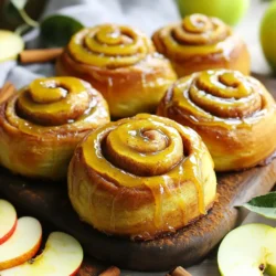 - 2 cups all-purpose flour - 1/4 cup granulated sugar - 2 teaspoons baking powder - 1/2 teaspoon baking soda - 1/2 teaspoon salt - 1/2 cup milk - 1/4 cup unsalted butter, melted - 1 large egg - 1/2 cup apple butter - 1 teaspoon ground cinnamon - 1/4 teaspoon nutmeg - 1/4 cup brown sugar (for filling) - 1/2 cup powdered sugar (for glaze) - 2 tablespoons pure maple syrup - 1 tablespoon milk (for glaze) When you gather your ingredients, fresh items make a big difference. Use quality flour and fresh spices for the best taste. Apple butter should be smooth and rich. This adds sweetness and moisture. Make sure to measure accurately. Use dry measuring cups for flour and sugar. Spoon flour into the cup, then level with a knife. This gives you the right amount without packing. For liquids, use a liquid measuring cup. Check at eye level for accuracy. - Mixing bowls - Whisk - Rolling pin - Baking dish - Knife or dough cutter - Measuring cups and spoons These tools help you mix and shape the rolls easily. Having them ready saves time. Enjoy the process and get ready for delicious rolls! To start, gather your ingredients. In a large mixing bowl, whisk together the flour, granulated sugar, baking powder, baking soda, and salt. Make sure they blend well. In another bowl, mix the milk, melted butter, and egg until smooth. Next, pour the wet mixture into the dry ingredients. Stir until a soft dough forms. Lightly knead the dough on a floured surface for about one minute until it feels smooth. Now, roll out your dough into a rectangle. Aim for about a quarter-inch thick, roughly 12 by 8 inches. Once rolled, spread the apple butter evenly over the dough. This adds a sweet, fruity flavor. Next, sprinkle the ground cinnamon, nutmeg, and brown sugar on top. This mix of spices will create a warm aroma. Starting from one long edge, roll the dough tightly into a log. Make sure to keep it even. After you roll it up, slice the log into twelve equal pieces. Place these rolls in a greased baking dish, leaving a little space between them. This step helps them rise nicely. Cover the dish with a towel. Let the rolls rise in a warm spot for about thirty minutes. They should double in size. While they rise, preheat your oven to 375°F (190°C). Once they’ve risen, bake the rolls for 20 to 25 minutes, until they turn golden brown on top. While the rolls bake, prepare the maple glaze. In a small bowl, mix the powdered sugar, maple syrup, and milk until smooth. If the glaze is too thick, add a bit more milk. Once the rolls come out of the oven, let them cool for about five minutes. Then, drizzle the maple glaze generously over the warm rolls. This adds a sweet finish to your delicious creation. To get fluffy rolls, start with warm milk. Warm milk helps the yeast work better. Use fresh ingredients, especially the baking powder and baking soda. When mixing, don’t over-knead the dough. Just knead until smooth. Let the dough rise in a warm spot. Cover it with a towel to keep in moisture. The second rise is key. Give it enough time to double in size. This makes the rolls soft and airy. If your rolls are too dense, check your yeast. It should be fresh and active. If they don’t rise, your environment might be too cold. Try placing them in a warm oven (turned off) to rise. If the rolls turn out hard, you might have overbaked them. Keep an eye on the time and check for a golden brown color. If they stick to the pan, grease it well before placing the rolls. A non-stick spray works well. These rolls are best served warm. Drizzle the maple glaze right after baking. Pair them with a cup of coffee or tea for a cozy morning. You can also add chopped nuts for a crunch. Serve them with some fresh fruit, like apple slices, to balance the sweetness. If you have leftovers, warm them up before serving. They taste even better the next day! {{image_2}} You can easily boost flavor and texture by adding nuts or raisins to your rolls. Walnuts or pecans give a nice crunch. Simply chop them up and sprinkle them over the apple butter before rolling. If you like raisins, mix them in with the cinnamon and sugar. This adds a sweet surprise in every bite. Experimenting with apple types can change your rolls' taste. You can use sweet apples like Fuji or Gala for a sweeter roll. Tart apples like Granny Smith add a nice contrast. Try a mix of both for a balance of flavors. The key is to choose apples you enjoy eating fresh. For a twist on the glaze, think beyond maple. A cream cheese glaze adds a rich touch. Simply beat together cream cheese, powdered sugar, and a splash of milk. For a fruity glaze, mix powdered sugar with apple juice. Each glaze gives a new flavor profile and keeps things fresh. To keep your apple butter cinnamon rolls fresh, place them in an airtight container. This helps avoid drying out. You can also wrap them tightly in plastic wrap. Store them at room temperature for up to two days. If you want them to last longer, refrigerate them for up to a week. When you are ready to enjoy your rolls again, preheat your oven to 350°F (175°C). Place the rolls on a baking sheet. Cover them loosely with foil to prevent over-browning. Heat for about 10-15 minutes, or until warm. You can also microwave each roll for about 15-20 seconds for a quick warm-up. You can freeze leftover rolls for later. First, let them cool completely. Then, wrap each roll in plastic wrap and place them in a freezer bag. They will stay good for up to three months. To thaw, remove the rolls from the freezer and let them sit in the fridge overnight. Reheat them as mentioned above, and enjoy the taste of fresh cinnamon rolls! Yes, you can use homemade apple butter. It adds a personal touch to your rolls. Make sure it is smooth and thick for the best results. If your apple butter is runny, it may soak into the dough. This can lead to soggy rolls. So, keep it thick! To check if the rolls are baked, look for a golden brown color on top. You can also insert a toothpick in the center. If it comes out clean, the rolls are done. If you see wet dough, bake them longer. Be careful not to overbake, or they may dry out. Yes, you can make this recipe dairy-free. Replace milk with almond or oat milk. Use a dairy-free butter substitute for the melted butter. Your apple butter should be dairy-free too. These swaps will keep the rolls moist and tasty! The best way to reheat cinnamon rolls is in the oven. Preheat your oven to 350°F (175°C). Place the rolls on a baking sheet and cover them with foil. Heat for about 10 minutes. You can also use the microwave for a quick option. Heat each roll for 15-20 seconds. Enjoy warm rolls as if they were fresh! You’ve learned about the key ingredients and steps needed to make amazing cinnamon rolls. With simple tips and tricks, anyone can bake these treats perfectly. Remember, the right tools make a difference. You can also get creative with variations and find ways to store them. I hope you feel confident to try this recipe at home. Happy baking!