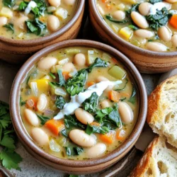 - 2 cups white beans (cannellini or navy beans) - 1 large onion, diced - 3 cloves garlic, minced - 2 medium carrots, diced - 2 celery stalks, diced - 1 bell pepper (red or yellow), chopped - 4 cups vegetable broth - 1 cup coconut cream (or heavy cream) - 1 teaspoon dried oregano - 1 teaspoon dried basil - 1/2 teaspoon smoked paprika - Salt and pepper to taste - Fresh parsley for garnish - Optional: Red pepper flakes for heat I love starting with these main ingredients. The white beans create a creamy base. They soak up the flavors well. Diced onions and minced garlic give great depth. Carrots add color and sweetness, making the stew feel warm. Next, I add celery and bell peppers. They add crunch and a fresh taste. The vegetable broth brings everything together. You could use homemade broth for even more flavor. I often opt for coconut cream. It makes the stew rich and smooth. Heavy cream works too if you prefer. For seasoning, oregano and basil are key. They bring that Tuscan vibe. Smoked paprika adds a hint of warmth. I always taste and adjust with salt and pepper. Fresh parsley is a must for garnish. It brightens up the dish. If you like some heat, sprinkle in red pepper flakes. They give a nice kick! This mix of ingredients makes the stew rich and satisfying. Soaking the white beans is key. You need to soak them overnight. This softens the beans and helps them cook well. After soaking, drain the beans and set them aside. Next, let’s chop the veggies. Start by dicing one large onion. Mince three cloves of garlic. Then, dice two medium carrots and two celery stalks. Finally, chop one bell pepper, either red or yellow. These veggies add great flavor and color to your stew. Now, it’s time to cook. In your slow cooker, combine the soaked white beans, diced onion, minced garlic, diced carrots, diced celery, and chopped bell pepper. Pour in four cups of vegetable broth. Make sure everything is covered well. Next, season your stew. Add one teaspoon of dried oregano, one teaspoon of dried basil, and half a teaspoon of smoked paprika. Add salt and pepper to taste. Stir well to mix all the ingredients. Cover your slow cooker. Set it on low for six to eight hours or high for three to four hours. You want the beans to be tender and creamy. About 30 minutes before serving, stir in one cup of coconut cream. This gives the stew a nice, creamy texture. You can also adjust the seasoning with more salt and pepper if needed. Now, add two cups of chopped spinach or kale. This adds a pop of color and nutrition. Let the greens wilt into the stew before serving. Before serving, give everything a good stir. If the stew is too thick, add more broth to reach your desired consistency. Garnish with fresh parsley for a nice touch. If you like heat, sprinkle some red pepper flakes on top. Enjoy your creamy Tuscan bean stew! For the best creaminess, I love using cannellini beans. They are soft and smooth when cooked. You can also use navy beans if you can't find cannellini. Soak your beans overnight to help them cook well. Cooking time is key for texture. If you want a softer stew, cook on low for 8 hours. For a firmer texture, try 3-4 hours on high. Adjust based on your slow cooker. This stew pairs well with crusty bread. A nice baguette or sourdough complements the flavors. You can also serve it over rice for a hearty meal. Garnishes make a big difference. Fresh parsley adds color and flavor. If you like a kick, sprinkle red pepper flakes on top. This makes the stew look as good as it tastes. Beans are packed with protein and fiber. They help keep you full and satisfied. Plus, veggies add vitamins and minerals. This stew is a great way to eat healthy. Coconut cream is a tasty choice. It offers healthy fats and a sweet flavor. It’s lighter than heavy cream and adds a rich texture. If you need a dairy-free option, coconut cream is perfect! {{image_2}} You can easily change up the beans in this stew. Try using black beans or pinto beans for a different taste. You can also swap in vegetables. Sweet potatoes or zucchini add great flavor. For those who follow a vegan diet, use coconut cream instead of heavy cream. This keeps the stew creamy without any dairy. If you prefer a non-vegan option, heavy cream works just fine. Feel free to add your own twist with spices. A pinch of cayenne pepper can bring some heat. You might also try adding fresh herbs like thyme or rosemary for a fragrant touch. If you want more protein, consider adding sausage or tofu. Sausage adds a rich flavor, while tofu keeps the stew light. Just cube the tofu and stir it in during the last half hour. If you want a chunkier stew, leave some beans whole. You can also mash a few beans to thicken the mix. For a smoother stew, blend a portion before serving. To thicken the stew, consider adding a bit of cornstarch mixed with water. This will give it a creamy feel. You can also use more coconut cream to enhance the texture. Adjust the liquid until it feels just right for you! To store your leftover stew, let it cool first. Transfer it to an airtight container. This helps keep the stew fresh. In the fridge, it lasts about 4 to 5 days. Make sure to label the container with the date. This way, you’ll know when you made it. To freeze the stew, let it cool completely. Use freezer-safe containers or bags. Leave some space for expansion. The stew can stay fresh in the freezer for up to 3 months. When you’re ready to eat, thaw it in the fridge overnight. To reheat, warm it on the stove over low heat, stirring often. You can also use a microwave, but check it often to avoid hot spots. Batch cooking this stew is perfect for busy weeks. Make a big pot on the weekend. Divide it into single servings and store them in the fridge or freezer. After reheating, serve with crusty bread for a filling meal. You can also top it with fresh parsley for a nice touch. If you want extra flavor, add a drizzle of coconut cream right before serving. How long can I store the Slow Cooker Creamy Tuscan Bean Stew? You can store this stew in the fridge for up to five days. Be sure to keep it in an airtight container. If you want to keep it longer, freeze it for up to three months. Just remember to label the container with the date. Can I use dried beans instead of soaked beans? Yes, you can use dried beans. However, they need longer cooking times. If you use dried beans, cook on high for 5-6 hours or low for 10-12 hours. Just make sure to rinse and sort them before adding to the slow cooker. What if I don’t have a slow cooker? If you don’t have a slow cooker, you can still make this stew. Use a large pot on the stovetop. Cook over low heat for about 1.5 to 2 hours. Keep an eye on it and stir often to prevent sticking. Can I make this recipe on the stovetop? Yes, you can! Just follow the same steps as you would in a slow cooker. After adding all ingredients, bring it to a boil. Then, lower the heat and let it simmer for about 45 minutes, or until the beans are tender. Is this stew gluten-free? Yes, this stew is gluten-free. All the ingredients used are naturally gluten-free. Just check any packaged items to ensure they are marked as gluten-free. Suggestions for low-sodium options? To make a low-sodium version, use low-sodium vegetable broth. You can also skip added salt in the recipe. Taste before serving and adjust as needed. This way, you still get great flavor without too much salt. In this blog post, I shared a simple Slow Cooker Creamy Tuscan Bean Stew recipe. We covered the key ingredients needed, step-by-step cooking instructions, and some handy tips to perfect your dish. I also explored storage tips and answered common questions you might have. This stew is versatile, healthy, and easy to make. Enjoy experimenting with different flavors and ingredients. Your family will love this warming meal! It's a great way to eat well without spending too much time in the kitchen.