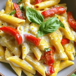 Here are the simple ingredients you will need for creamy roasted red pepper pasta: - 300g penne pasta - 2 large red bell peppers - 1 cup heavy cream - 1/2 cup grated Parmesan cheese - 2 tablespoons olive oil - 3 cloves garlic, minced - 1 teaspoon Italian seasoning - Salt and pepper to taste - Fresh basil leaves for garnish Each ingredient plays a big role in making this dish rich and tasty. The penne pasta serves as the base, holding the creamy sauce well. The roasted red bell peppers bring a sweet and smoky flavor that shines through. Heavy cream adds a smooth texture, while Parmesan cheese gives it a salty kick. Olive oil helps to blend the flavors, and garlic adds that aromatic touch. Italian seasoning brings warmth and depth. Finally, salt and pepper help balance all the tastes. Garnishing with fresh basil adds a pop of color and freshness. This combination makes the dish both comforting and vibrant. - Preheat the oven to 400°F (200°C). - Cut the red bell peppers in half and remove the seeds. - Place them on a baking sheet, cut side down. - Drizzle with 1 tablespoon of olive oil. - Roast in the oven for about 15 minutes. The skins should blister and char. Roasting brings out the sweet flavor in the peppers. It also gives the sauce a nice depth. Let the peppers cool for a few minutes after roasting. This makes them easier to handle. - Boil salted water in a large pot. - Add the penne pasta and cook until al dente. Cooking the pasta perfectly is key. Check the package for timing. Reserve 1 cup of pasta water before draining. This starchy water helps adjust the sauce later. - Peel the skins off the roasted peppers. - Place the pepper flesh in a blender. - Add heavy cream, minced garlic, Italian seasoning, and a pinch of salt and pepper. - Blend until smooth to create a creamy sauce. Creamy sauces are all about balance. The cream adds richness, while the peppers bring sweetness. - In the same pot used for pasta, heat the remaining tablespoon of olive oil over medium heat. - Pour the roasted red pepper sauce into the pot and heat for about 2 minutes. - Add the cooked pasta to the sauce, tossing to combine. If the sauce is too thick, add reserved pasta water little by little. This helps you reach the perfect consistency. - Stir in the grated Parmesan cheese. Mix until melted and well combined. - Taste and adjust seasoning with more salt and pepper if needed. Finally, serve this dish hot. Garnish with fresh basil leaves for a pop of color and flavor. To get the right sauce consistency, blend the roasted peppers with cream until smooth. If it seems too thick, add a bit of reserved pasta water. This will help thin it out without losing flavor. Taste your sauce before serving. Adjust with salt and pepper to balance the flavors. A pinch of extra Italian seasoning can also enhance the taste. Cook the penne pasta in boiling salted water. Aim for al dente, which means it should be firm but cooked. This helps the pasta hold up well in the sauce. Always reserve about a cup of pasta water before draining. This starchy water is great for adjusting your sauce consistency later. Garnish your pasta with fresh basil leaves for a pop of color and flavor. Chopped parsley or arugula also works well for a fresh touch. For a fancy twist, sprinkle some extra Parmesan cheese on top. It adds flavor and makes the dish look great! {{image_2}} You can easily boost the protein in this dish. Here are some ideas: - Chicken: Cook diced chicken breast in a pan until golden. Add it to the pasta before serving. - Shrimp: Sauté shrimp in olive oil until pink and juicy. Toss with the pasta for a seafood twist. - Tofu: Use firm tofu, cut into cubes. Pan-fry until crispy and mix it in for a plant-based option. If you want to add more veggies, try these: - Spinach: Stir in fresh spinach right before serving. It adds color and nutrients. - Zucchini: Sauté sliced zucchini until tender. Mix it into the pasta for a mild taste. - Mushrooms: Cook sliced mushrooms in the same pan. They add a nice earthy flavor to the dish. While penne works great, you can switch it up: - Fusilli: Its spiral shape holds the creamy sauce well. - Farfalle: The "bow tie" design makes the dish fun and unique. - Spaghetti: This classic choice pairs nicely with the creamy sauce. Feel free to mix and match these options! Enjoy your creamy roasted red pepper pasta. To keep your creamy roasted red pepper pasta fresh, use an airtight container. Glass or plastic containers both work well. Make sure to let the pasta cool down first. Cover it tightly to avoid air exposure. This helps prevent spoilage. Store it in the fridge for up to three days. When you are ready to enjoy your leftovers, use a skillet for the best results. Heat a small amount of olive oil in the pan. Add the pasta and heat it over medium-low heat. Stir often to avoid burning. If the pasta seems too thick, add a splash of water or cream. This will bring back the creamy texture. You can also use the microwave. Put the pasta in a microwave-safe dish. Cover it and heat in short bursts, stirring in between. If you want to freeze the pasta, portion it first. Use freezer-safe bags or containers. Leave some space for expansion as it freezes. Seal it tightly to keep out air. You can freeze it for up to three months. To thaw, place it in the fridge overnight. When ready to eat, reheat as mentioned above. This keeps the flavors intact for a delicious meal later. This dish is quick to make. It takes only 20 minutes from start to finish. You will spend about 5 minutes prepping. The remaining 15 minutes are for cooking. This makes it perfect for a busy night or a fast meal. Yes, you can use jarred roasted red peppers. They save time and are easy to find. However, the flavor may be a bit different. Fresh peppers have a sweeter taste when roasted. If you use jarred peppers, rinse them to reduce saltiness. This pasta pairs well with many sides. Here are a few ideas: - Garlic bread for a crunchy side. - A green salad for a fresh touch. - Grilled chicken for extra protein. - Steamed vegetables for a healthy option. These sides will enhance your meal and add variety. This blog post covers creamy roasted red pepper pasta from ingredients to serving ideas. First, we gathered simple ingredients and discussed preparation steps. Then, I shared tips for perfect flavor and texture. We also explored variations for meats, vegetables, and pasta types. Lastly, I provided storage and reheating advice. With these insights, you can create a delicious meal that fits your taste. Enjoy experimenting and making this dish your own!