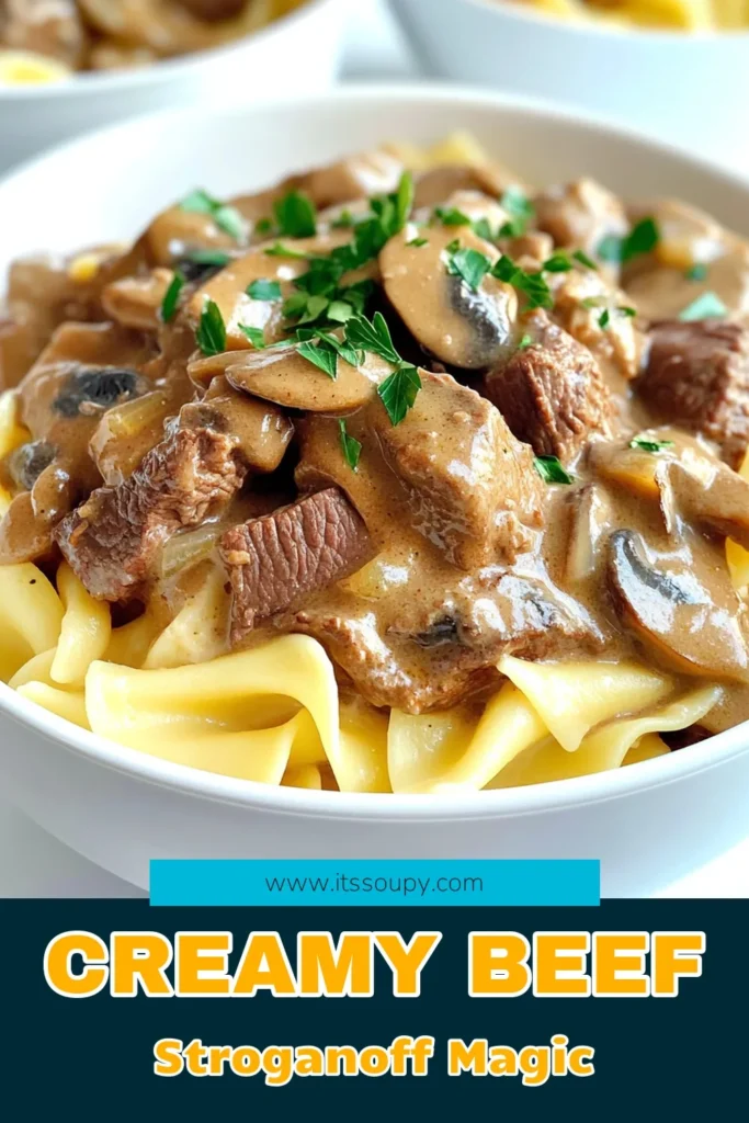 Indulge in the comforting flavors of savory slow cooker beef stroganoff with egg noodles! This easy-to-follow recipe brings tender beef, rich mushrooms, and creamy sauce together, perfect for a cozy family dinner. With just a few simple ingredients and minimal prep time, you can savor this delicious dish. Click through to discover how to make it today! #SlowCookerRecipes #BeefStroganoff #DinnerIdeas #ComfortFood