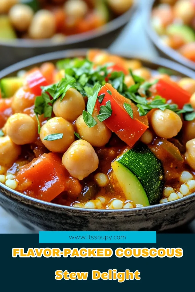 Savor the flavor with this Spicy Harissa Chickpea Couscous Stew! Bursting with aromatic spices, tender chickpeas, and fresh veggies, this delightful stew is perfect for a cozy meal. In just 35 minutes, you can whip up a hearty dish that serves four. Ready to spice up your dinner? Click through to explore the full recipe and impress your taste buds with this nourishing vegan delight!