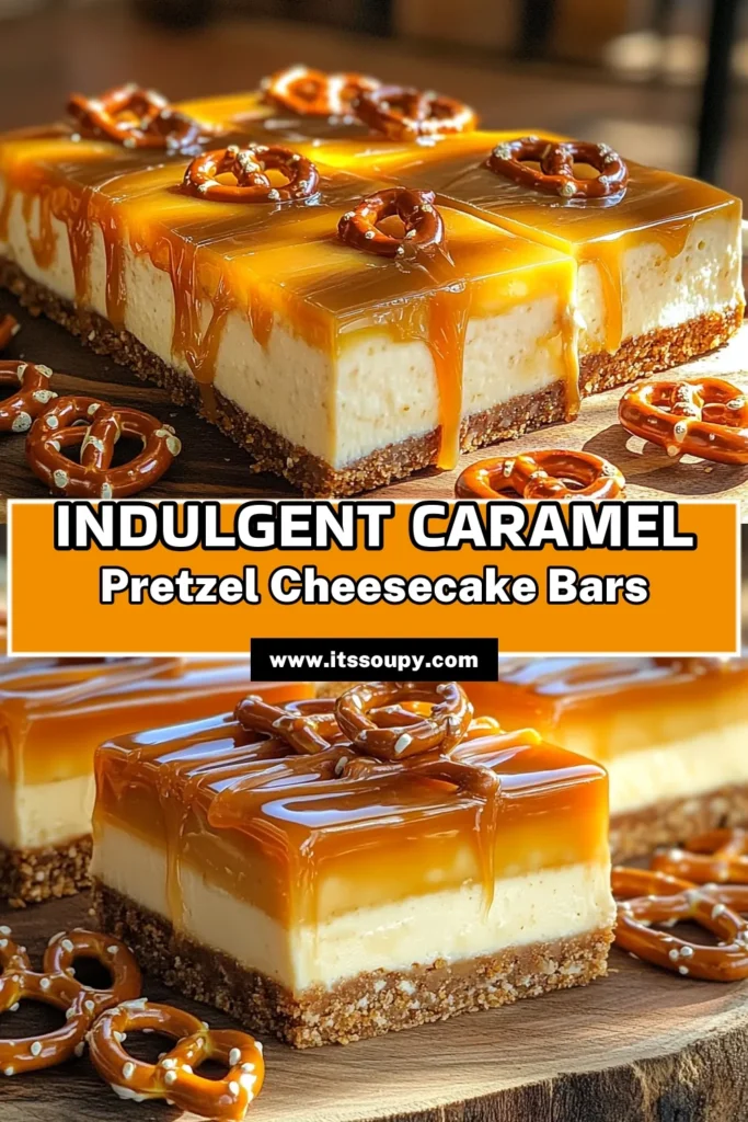 Indulge in a sweet and salty delight with these No-Bake Salted Caramel Pretzel Cheesecake Bars that are sure to impress! With a crunchy pretzel crust, creamy cheesecake filling, and rich caramel drizzle, these bars are a perfect treat for any occasion. Learn how to easily whip up this delectable dessert that everyone will love. Click through to discover the full recipe and make dessert dreams come true!