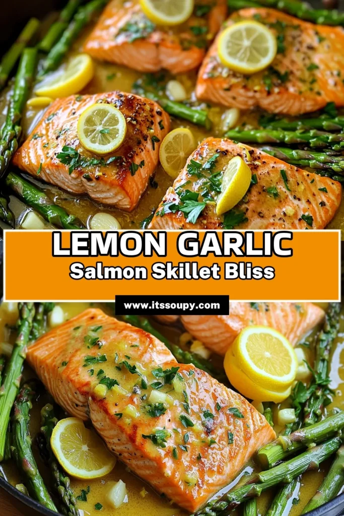 Whip up a delicious Lemon Butter Salmon & Asparagus Skillet in just 20 minutes! This easy recipe features perfectly seared salmon, crisp asparagus, and a rich lemon garlic butter sauce, making it a delightful meal for any night. Perfect for impressing guests or a weeknight treat, this dish is a must-try! Click through for the full recipe and elevate your dinner game today! #LemonButterSalmon #HealthyDinner #EasyRecipes #CookingAtHome