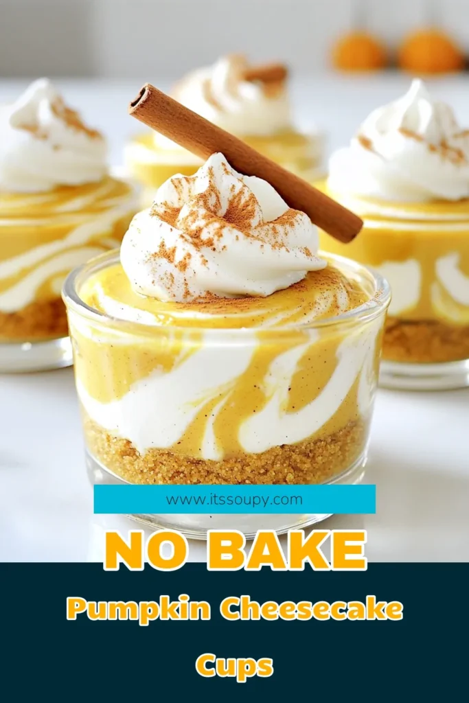 Indulge in the sweet flavors of fall with these No-Bake Pumpkin Cheesecake Cups! This easy recipe combines a buttery graham cracker crust with a creamy pumpkin filling, perfect for any dessert lover. Whip them up in just 20 minutes and let them chill for a delightful treat. Click to explore this delicious recipe and impress your guests at your next gathering! #PumpkinCheesecake #NoBakeDessert #FallRecipes #DessertIdeas