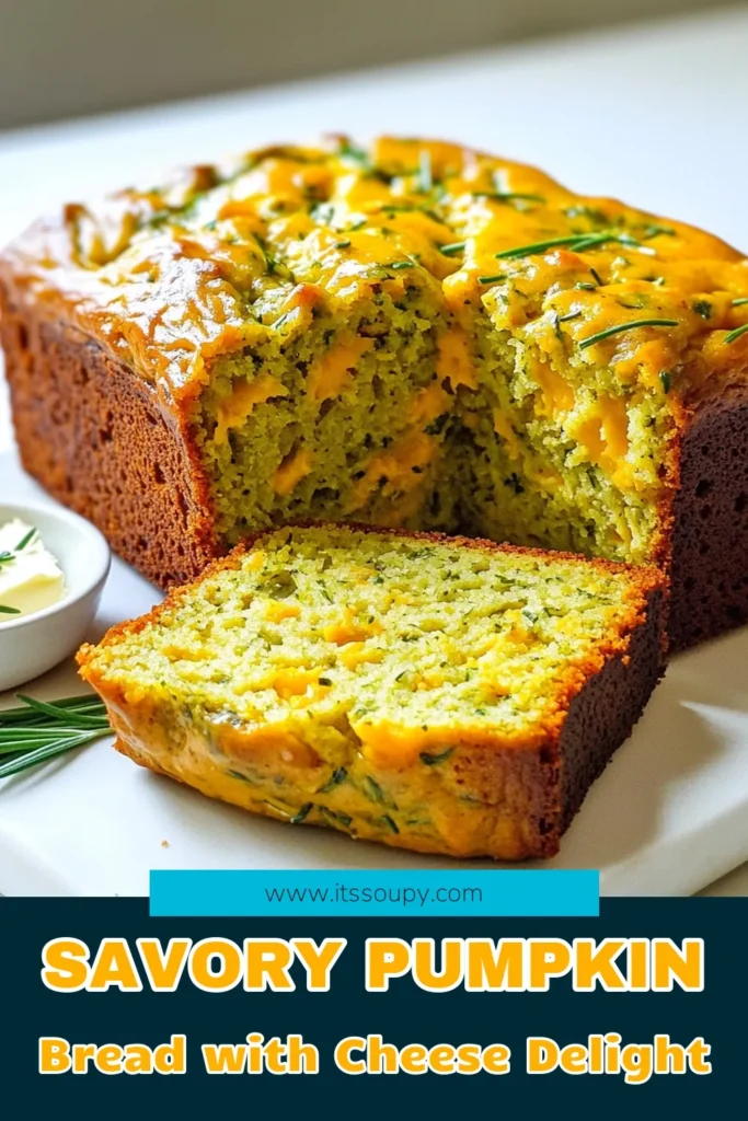 Bake a delicious Savory Cheddar Herb Pumpkin Bread that will become a fall favorite! This easy recipe blends pumpkin puree with sharp cheddar, garlic, and herbs for a flavorful loaf perfect for any occasion. It's simple to make and perfect for sharing. Click through to discover step-by-step instructions and presentation tips that will impress your guests! Don't miss out on this delightful treat! #PumpkinBread #FallRecipes #BakingInspiration #CheddarCheese