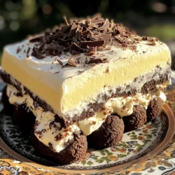 - 2 cups heavy whipping cream - 1 cup powdered sugar - 1 teaspoon vanilla extract - 16 ounces chocolate sandwich cookies (like Oreos), crushed - 1 cup chocolate sandwich cookies, whole (for layering) - 1/2 cup cream cheese, softened - 1 cup milk (for dipping cookies) - Optional: shaved chocolate or cookie crumbs for garnish To create the best no bake cookies and cream icebox cake, you need some key ingredients. First, heavy whipping cream gives the cake its fluffy texture. Powdered sugar adds sweet flavor, while vanilla extract enhances that creaminess. You will also need chocolate sandwich cookies. Use them crushed and whole for the layers. The cream cheese adds richness to the filling. Milk helps soften the cookies when you dip them. For an extra touch, you can use shaved chocolate or cookie crumbs as garnish. Each ingredient plays an important role. The cream makes it light, while the cookies add crunch. This combination makes every bite a delight. Start by pouring 2 cups of heavy whipping cream into a large bowl. Use a hand mixer to whip the cream until you see soft peaks. This means the cream holds its shape but is still soft. Next, add 1 cup of powdered sugar and 1 teaspoon of vanilla extract. Keep whipping until you get stiff peaks. This is when your cream stands tall and firm. Set this bowl aside. In another bowl, take 1/2 cup of softened cream cheese. Beat it until it is smooth. Now, gently fold in half of your whipped cream mixture. Use a spatula and be careful not to deflate it. This adds a nice creamy texture to your cake. Once mixed, add the rest of the whipped cream. Fold it in gently again. You want to keep it light and fluffy. Take 1 cup of milk and pour it into a shallow dish. Dip each whole chocolate sandwich cookie into the milk for about 1 second. Don’t soak them; just give them a quick dip. Place these dipped cookies in a single layer at the bottom of a 9x13 inch baking dish. Spread a layer of your cream mixture over the cookies. Smooth it out evenly with a spatula. Next, sprinkle a layer of crushed chocolate sandwich cookies over the cream. Repeat this process: dip more cookies, layer them, and add cream. Keep going until all your ingredients are used up. Finish with a smooth layer of the cream mixture on top. Cover the dish with plastic wrap. Refrigerate for at least 4 hours, or overnight if you can wait. This helps the cookies soften and the flavors blend. To make great whipped cream, start with cold tools. Use a chilled bowl and beaters. Whip the heavy cream until soft peaks form. This means it should hold some shape but still be soft. Then, slowly add the powdered sugar and vanilla extract. Keep whipping until you see stiff peaks. This will give your cake a light and fluffy feel. When layering cookies, dip them quickly in milk. Just one second is enough. Too much soaking can make them soggy. Place them in a single layer in the dish. Spread the cream mixture evenly on top of the cookies. Sprinkle crushed cookies on this layer. Keep repeating the layers until you use all the cream and cookies. You can add fun flavors to your icebox cake. Try mixing in some peanut butter or mint extract. You can also fold in crushed candy bars or nuts into the cream. For a fruity twist, add fresh berries. These small changes can make your cake unique and exciting. {{image_2}} You can switch up the cookies for a fun twist. Use vanilla sandwich cookies if you want a lighter flavor. Try peanut butter cookies for a rich and nutty taste. You can even use gluten-free cookies for a treat that fits special diets. Just remember to keep the cookie texture in mind. Softer cookies may not hold up well in layers. Want to mix in some flair? Add a bit of mint extract for a cool touch. You can also sprinkle in crushed candies or nuts for crunch. For a fruity twist, try adding strawberry or raspberry puree between layers. This adds a fresh taste that pairs well with the creaminess. Experimenting with flavors can make this cake truly unique. If you need dairy-free options, use coconut cream instead of heavy cream. Look for dairy-free cream cheese for a smooth texture. For a low-sugar version, swap powdered sugar with a sugar substitute. You can also find cookies made with less sugar or natural sweeteners. These changes keep the cake delicious while fitting your dietary needs. To keep your Cookies & Cream Icebox Cake fresh, cover it tightly with plastic wrap. This helps prevent air from drying it out. If you have a large piece, you can also use a cake dome. Store it in the fridge for best results. The cool temperature keeps the cake firm and tasty. If you want to freeze your cake, slice it first. Wrap each slice in plastic wrap. Then, place the slices in a freezer-safe bag or container. This helps keep the cake fresh and prevents freezer burn. When you are ready to eat, let it thaw in the fridge overnight. In the fridge, your icebox cake lasts about 3 to 5 days. If you freeze it, it can last up to 3 months. However, the texture may change after thawing. The flavors will still be good, but the cream may not be as fluffy. Enjoy your icebox cake while it's fresh for the best taste! Yes, you can make this cake ahead of time. This icebox cake tastes even better after it sits. I suggest making it a day before you plan to serve. This allows the flavors to mix and the cookies to soften perfectly. Just cover it well in the fridge. If you need a substitute for cream cheese, use mascarpone cheese. It has a smooth texture and a mild taste. Another option is Greek yogurt. It adds a tangy flavor and works well in this recipe. Just be sure to use plain yogurt to keep the taste right. The cake needs to chill for at least 4 hours. For best results, refrigerate it overnight. This helps the cookies soften and blend with the cream layers. A longer chill time gives you a creamier and more delicious cake. This blog post covered all you need for a delicious icebox cake. We discussed key ingredients like heavy cream and chocolate cookies, plus step-by-step instructions for success. I shared tips for great whipped cream and creative variations to try. Don't forget how to store leftovers well, too. Enjoy making this cake, and feel free to experiment with flavors or toppings. It’s a fun dessert that’s sure to impress. You can easily adjust it to fit your taste. Happy baking!