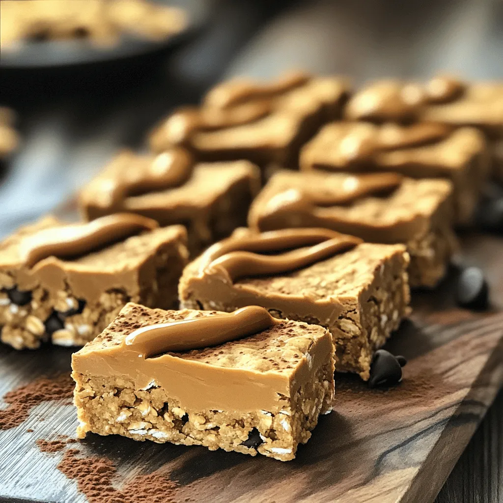 To make No Bake Peanut Butter Protein Bars, you need a few key ingredients that pack a punch of flavor and energy. Here’s the complete list: - 1 cup natural peanut butter (smooth or crunchy) - 1/2 cup honey or maple syrup - 2 cups rolled oats - 1/2 cup protein powder (vanilla or chocolate) - 1/4 cup chia seeds - 1/2 cup dark chocolate chips or cacao nibs (optional) - 1/4 teaspoon salt - 1 teaspoon vanilla extract Each ingredient plays an important role. The peanut butter gives the bars their rich taste and healthy fats. Honey or maple syrup adds sweetness and binds everything together. Rolled oats provide fiber, making the bars filling. Protein powder boosts the protein content, which is great for energy. Chia seeds offer texture and nutrients. If you love chocolate, the dark chocolate chips or cacao nibs add a delightful touch. Lastly, salt enhances the flavors, while vanilla extract gives a warm aroma. Feel free to mix and match your favorite ingredients, but stick to this base for the best results. Start by grabbing a large mixing bowl. You want to combine 1 cup of natural peanut butter with 1/2 cup of honey or maple syrup. Stir it well until the texture is smooth. Next, add 1 teaspoon of vanilla extract and 1/4 teaspoon of salt. Mix these in until they blend completely. This step builds a tasty and sweet base for your bars. Now, it’s time to add the dry ingredients. Gradually mix in 2 cups of rolled oats and 1/2 cup of protein powder. Stir gently until everything combines into a thick dough. If you want to make it even more special, fold in 1/4 cup of chia seeds and 1/2 cup of dark chocolate chips or cacao nibs. This adds a nice crunch and extra flavor. Prepare an 8x8 inch baking dish by lining it with parchment paper. Leave some paper hanging over the edges. This makes it easy to lift the bars out later. Pour your mixture into the dish. Press it down firmly with a spatula or your hands. Make sure it spreads out evenly. After that, place the dish in the fridge for at least 1 hour to set. Once set, lift the bars out using the parchment paper and cut them into squares or rectangles. Enjoy your tasty, homemade protein bars! To get the right texture for your bars, you want a thick, sticky mixture. Start by mixing the peanut butter and honey well. If it feels too dry, add a bit more honey. If it's too wet, add more oats. You should fold in the oats slowly. This helps to combine them evenly. Use a spatula to press the mixture down firmly in the dish. This step is key for a good bar. When serving, you can make your bars look great. Place them on a wooden board for a rustic touch. Dust a bit of cocoa powder on top or drizzle some peanut butter over them. This adds visual flair. Pair your bars with a glass of cold almond milk or a smoothie for a tasty snack. You can also serve them with fresh fruit for added sweetness and nutrition. One mistake is overmixing the dough. If you mix too much, the bars can become tough. Just mix until the ingredients combine well. Another mistake is not letting the bars set long enough. They need time in the fridge to firm up properly. If you cut them too soon, they may fall apart. Be patient! {{image_2}} You can switch peanut butter for almond or cashew butter. Each nut butter brings a unique taste. Almond butter adds a subtle sweetness, while cashew butter is creamy and mild. You can also experiment with different protein powder flavors. Try chocolate, strawberry, or vanilla. Each option creates a new flavor profile for your bars. To lower sugar, change the sweetener you use. Instead of honey, opt for agave or stevia. These options can cut down sugar while keeping your bars sweet. You can also add dried fruits or nuts for extra nutrition. Dried cranberries, raisins, or chopped walnuts add flavor and texture. Incorporate flavors suited to holidays or seasons. For fall, add pumpkin puree and spices. You can use cinnamon, nutmeg, or even ginger. In winter, try pepitas and dark chocolate for a cozy treat. These simple changes keep your protein bars exciting all year long. To keep your no bake peanut butter protein bars fresh, use an airtight container. Glass or BPA-free plastic containers work well. Make sure to separate layers with parchment paper to avoid sticking. This method keeps the bars from getting dry and helps maintain their taste. You can freeze these bars for longer storage. First, cut the bars into squares. Wrap each piece in plastic wrap or foil. Then, place them in a freezer bag. This way, you avoid freezer burn. To thaw, simply take out a bar and leave it at room temperature for about 30 minutes. They will taste just as good as fresh! In the refrigerator, these bars last about one week. Keep an eye out for signs of spoilage. If you see any mold or if the bars smell off, it’s time to toss them. Enjoy your tasty snack while it’s fresh! Yes, you can! Almond butter or cashew butter works well. Each nut brings its own flavor. You may need to adjust the liquid amount. Start small and add more as needed. These bars last about a week in the fridge. Store them in an airtight container. If you want them to last longer, consider freezing them. If you don't have protein powder, use ground nuts or seeds. You can also try using oat flour. Just remember to adjust the amount to keep the right texture. Yes, these bars can be vegan. Just use maple syrup instead of honey. Ensure your protein powder is also plant-based. Check the labels to be sure. Absolutely! Consider adding nuts or seeds for extra protein. You can also mix in protein-rich ingredients like hemp seeds or powdered peanut butter. You can create tasty and healthy energy bars with simple ingredients. We covered the essential items, like peanut butter, oats, and protein powder. I shared step-by-step instructions and tips to help you avoid common mistakes. You have options for variations to keep things fun and fresh. Remember to store your bars properly to enjoy them longer. With these insights, you can make delicious energy bars that fit your needs. Enjoy your cooking and experimenting!