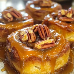 - 4 cups all-purpose flour - 1/4 cup granulated sugar - 1 packet (2 1/4 teaspoons) instant yeast - 1 teaspoon salt - 1 cup whole milk, warmed - 1/4 cup unsalted butter, melted - 2 large eggs - 1/2 cup packed brown sugar - 1 tablespoon ground cinnamon - 1 cup pecans, chopped - 1 cup caramel sauce (store-bought or homemade) When making Caramel Pecan Sticky Bun Bread, precise measurements matter. Use a kitchen scale for the flour, if possible. If you need a substitute for whole milk, any milk works, but non-dairy options like almond or oat milk can also be great. If you don't have unsalted butter, use salted butter and skip the added salt. You can swap the pecans for walnuts or even almonds if you prefer. Fresh ingredients lead to better taste. Always check your flour for freshness; it should smell clean and mild. Instant yeast should be active. Test it by mixing it with warm water and sugar. If it bubbles, it's good to go! Use high-quality butter for the best flavor. For the caramel sauce, homemade is best, but store-bought works in a pinch. Always make sure your eggs are fresh for the best rise in your buns. 1. Start by mixing flour, sugar, yeast, and salt in a large bowl. 2. In another bowl, whisk warm milk, melted butter, and eggs together. 3. Pour the wet mix into the dry mix. Stir until a dough forms. 4. Knead the dough on a floured surface for about 10 minutes. It should feel smooth and elastic. 5. Place the dough in a greased bowl and cover it. Let it rise in a warm spot for about 1 hour until it doubles in size. 6. Preheat the oven to 350°F (175°C) while the dough rises. 7. Once the dough has risen, punch it down gently. Roll it out into a large rectangle, about 1/2 inch thick. 8. Mix brown sugar and cinnamon in a small bowl. Spread this mix evenly over the rolled dough. 9. Sprinkle the chopped pecans over the brown sugar mix and press them in gently. 10. Roll the dough tightly from the long side into a log. Cut the log into 12 equal pieces. 11. Pour caramel sauce into a greased 9x13 inch baking dish. Arrange the sticky bun pieces cut side up over the caramel. 12. Cover the dish and let the rolls rise again for 30 minutes. 13. Bake in the preheated oven for 25-30 minutes until golden brown. 14. Let the sticky buns cool for about 10 minutes. Invert the dish onto a large plate to let the caramel drizzle down. - When mixing dry ingredients, make sure they are combined well. This helps the yeast activate properly. - Always use warm milk, not hot. Hot milk can kill the yeast. - Kneading is key! It develops the dough and gives it a nice rise. - When rolling out the dough, keep it even to ensure uniform cooking. - Don’t rush the second rise. It’s crucial for fluffy buns. - Use a thermometer to check your oven's temperature for accurate baking. - Adding too much flour can make your buns dense. Always measure flour correctly. - Forgetting to punch down the dough can lead to overly airy buns. - Skipping the second rise can result in flat buns. Be patient! - Not greasing the baking dish properly can cause sticking. - Overbaking can dry out the buns. Keep an eye on them towards the end. To make great dough, start with fresh ingredients. Use good flour and yeast for the best rise. When mixing, make sure you stir until a dough forms. Knead the dough for about 10 minutes. This builds the gluten and makes it smooth. If it sticks, add a little flour. Then, let it rise in a warm spot for an hour. This step is key for fluffy buns. Preheat your oven to 350°F (175°C) before baking. This ensures even cooking. When you place the rolls in the oven, check them at 25 minutes. They should turn golden brown. If they look too dark, cover them with foil. This will prevent burning. After baking, let the buns cool for 10 minutes before flipping them out. This helps the caramel set nicely. Serve the sticky buns warm for the best taste. Drizzle extra caramel sauce on top and add whole pecans for a nice look. Pair them with coffee or tea for a perfect breakfast or snack. They also work well with vanilla ice cream for dessert. Enjoy these treats with family and friends for a sweet gathering. {{image_2}} You can switch out the pecans in this sticky bun bread. Try walnuts instead. They bring a rich flavor. Almonds also work well. They add a nice crunch. Choose what you love! Want to spice things up? Add chocolate chips to the dough. They melt and create a gooey center. You can also mix in fresh fruit. Chopped apples or pears add sweetness. These fruit options make the buns even more delicious. If you need a gluten-free version, use a gluten-free flour blend. Make sure it has a good mix of starches. You may need to add more liquid. Check the dough's texture. It should feel moist but not sticky. Follow the same steps to bake and enjoy! To keep your Caramel Pecan Sticky Bun Bread fresh, store it in an airtight container. This helps prevent dryness. You can also wrap it tightly in plastic wrap before placing it in the container. Keep it at room temperature for up to 2 days. If you need longer storage, consider freezing it. When you want to enjoy these sticky buns again, reheating is key. Preheat your oven to 350°F (175°C). Place the buns on a baking sheet and cover them with foil. Heat for about 10-15 minutes. This warms them up and keeps them soft. If you're in a hurry, you can microwave a bun for about 15-20 seconds, but watch out for dryness. To freeze your Caramel Pecan Sticky Bun Bread, first let it cool completely. Then, wrap each bun in plastic wrap tightly. Place the wrapped buns in a freezer bag or container. They can be frozen for up to 2 months. When you're ready to eat, thaw them in the fridge overnight. Reheat as mentioned above for the best taste. You can make the dough rise faster by using a warm spot. Find a place that is warm, like an oven turned off with the light on. Another tip is to add a bit of sugar to the yeast mixture. This gives the yeast more food, helping it to work quicker. If you need it to rise even faster, use warm milk instead of cold. Just make sure it is not too hot, or you might kill the yeast. Yes, you can use store-bought caramel sauce. It saves time and still tastes great. Look for a high-quality brand to get the best flavor. If you prefer, you can also make your own caramel sauce at home. It’s simple and adds a personal touch. Just remember to let it cool before pouring it into your baking dish. To ensure evenly baked buns, first, make sure your oven is preheated. Use an oven thermometer to check the temperature. Next, place the baking dish in the center of the oven for the best heat flow. After 15 minutes of baking, rotate the dish. This helps all sides to bake evenly. Finally, keep an eye on the buns during the last few minutes. They should be golden brown when done. Caramel Pecan Sticky Bun Bread is a delightful treat that anyone can make. We covered the key ingredients, baking steps, and helpful tips to ensure success. You learned about variations to suit your taste and how to store your creations. Remember, using fresh ingredients makes a big difference. Don’t shy away from experimenting with flavors! With these tools and advice, you can enjoy baking this sweet, sticky delight for yourself and others. Dive in and savor the process—your taste buds will thank you.