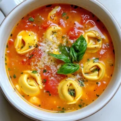 - Olive Oil - Onion - Garlic - Vegetable Broth - Crushed Tomatoes - Italian Herbs - Sugar - Tortellini - Heavy Cream or Coconut Milk - Fresh Basil - Parmesan Cheese Gathering the right ingredients is key to making a great Slow Cooker Tomato Basil Tortellini Soup. I always start with a good quality olive oil. It adds a nice flavor base. Next, I use one medium onion, diced into small pieces. This helps to create a rich depth of flavor. I also add two cloves of minced garlic. Garlic brings a wonderful aroma and taste to the soup. For the broth, I go with four cups of vegetable broth. It’s light and adds a nice touch. The crushed tomatoes are also important; I use a 28-ounce can. They give the soup its signature red color and rich taste. To spice it up, I use two teaspoons of dried Italian herbs. This mix usually includes basil, oregano, and thyme. I also add a teaspoon of sugar to balance the acidity of the tomatoes. Don’t forget the tortellini! A 9-ounce package of cheese tortellini works well. You can use fresh or frozen, depending on what you have. For creaminess, I add one cup of heavy cream or coconut milk. Coconut milk is a great dairy-free option. Finally, I finish it off with a quarter cup of fresh basil leaves, chopped. This gives the soup a fresh taste. If you like cheese, sprinkle some grated Parmesan on top before serving. These ingredients come together to create a warm and cozy dish. Each one plays an important role in the final flavor. Start by heating 1 tablespoon of olive oil in a skillet over medium heat. When the oil is hot, add 1 medium diced onion. Cook the onion until it turns translucent, about 5 minutes. Next, stir in 2 minced garlic cloves and sauté for another minute. You want the garlic to be fragrant but not burnt. Now, transfer the onion and garlic mix to your slow cooker. Pour in 4 cups of vegetable broth and 1 can (28 oz) crushed tomatoes. Add 2 teaspoons of dried Italian herbs and 1 teaspoon of sugar. The sugar balances the acidity of the tomatoes. Season with salt and pepper to taste. Cover the slow cooker. If you set it to low, let the soup cook for 6 to 8 hours. For high heat, cook for 3 to 4 hours. This slow cooking allows all the flavors to blend nicely. About 30 minutes before you plan to serve, stir in a package (9 oz) of cheese tortellini. If you’re cooking on high, reduce the heat back to low. If on low, keep it on low. Cook until the tortellini becomes tender, according to the package instructions. Next, stir in 1 cup of heavy cream or coconut milk. This adds a rich creaminess. Also, mix in 1/4 cup of chopped fresh basil. Let it cook for an additional 10 minutes to warm everything through. Before serving, taste the soup and adjust the seasoning if needed. Ladle the soup into bowls. For a final touch, sprinkle grated Parmesan cheese on top if desired. Enjoy your delicious creation! To enhance the broth flavor, always start with fresh ingredients. Fresh onions and garlic make a big difference. Sauté them first to release their natural sweetness. Adding dried Italian herbs boosts the taste as well. Adjusting acidity with sugar can balance out the flavors. If your soup tastes too acidic, stir in a teaspoon of sugar. This simple trick can make your soup taste richer and rounder. Choosing between low and high settings can change your soup's flavor. Cooking on low for 6-8 hours allows flavors to meld better. High settings cook for 3-4 hours but may not develop taste as deeply. If you use fresh tortellini, add it in the last 30 minutes. For frozen tortellini, you may need an extra 10 to 15 minutes in the slow cooker. Always check the package for guidance. Adding vegetables can make your soup even better. Try spinach, carrots, or bell peppers. Just chop them up and add them at the start. They will cook down nicely. For protein options, try adding cooked chicken or sausage. This can make the soup heartier. Just toss them in when you add the tortellini, and let them warm through. {{image_2}} To make this soup dairy-free, use coconut milk instead of heavy cream. Coconut milk adds a creamy texture without the dairy. It also gives a subtle sweetness that balances the soup's flavors. I suggest using full-fat coconut milk for the best results. Just stir it in with the basil at the end. For a vegan option, skip the cheese and cream. You can use the same coconut milk for creaminess. Instead of cheese tortellini, look for vegan tortellini made with plant-based ingredients. This change keeps the soup hearty while sticking to vegan guidelines. If you need a gluten-free soup, choose gluten-free tortellini. Many brands make these with rice or corn flour. Just check the package to ensure it meets your needs. The rest of the recipe stays the same, keeping the soup rich and delicious. After enjoying your soup, store leftovers in the fridge. Use an airtight container. This keeps the soup fresh. It will stay good for about 3-4 days. Always let the soup cool before sealing it. This helps prevent moisture build-up. You can freeze the soup for later. First, let it cool completely. Pour it into freezer-safe bags or containers. Make sure to leave some space for expansion. The soup can last up to 3 months in the freezer. To reheat, thaw it in the fridge overnight. Then, warm it on the stove over low heat. Stir often to avoid burning. In the fridge, your soup stays tasty for about 3-4 days. In the freezer, it can last up to 3 months. Always check for any off smells or colors before eating. Keeping track of storage times helps you enjoy every bite at its best! Yes, you can use frozen tortellini. It cooks well in the slow cooker. Just add it in about 30 minutes before serving. No need to thaw; it will cook perfectly. The soup will stay creamy, and the tortellini will be soft and tender. To thicken the soup, you have a few options. You can mash some of the cooked tortellini against the side of the slow cooker. Another way is to stir in a cornstarch slurry made with water. Just mix one tablespoon of cornstarch with two tablespoons of water. Add it to the soup and let it heat for a few minutes. You’ll have a nice, thick soup! Yes, you can make this soup on the stove. Start by sautéing the onion and garlic in a pot. Then, add the broth, tomatoes, and spices. Let it simmer for about 20 minutes. Add the tortellini last and cook until tender. This method is quicker but still very tasty! This soup lasts about 3 to 4 days in the fridge. Make sure to store it in a tight container. When you reheat, stir well and check the seasoning. If it seems thick, add a splash of broth or water to loosen it up. Enjoy your delicious leftovers! This article covers a simple and tasty tortellini soup recipe. You start with basic ingredients, sauté aromatics, and combine everything in a slow cooker. You learned about cooking times, adding tortellini, and finishing touches like fresh basil and cheese. Don’t forget to store your leftovers properly for the best taste. Whether you prefer a dairy-free, vegan, or gluten-free version, this soup is easy to customize. Remember, great food can be simple and fun to make. Enjoy your delicious soup, knowing you have options!