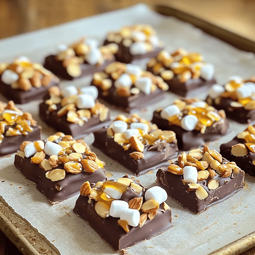 - 1 cup creamy peanut butter - 1 cup semi-sweet chocolate chips - 1 cup rolled oats For peanut butter clusters, start with three main ingredients. Creamy peanut butter gives a rich, nutty base. Semi-sweet chocolate chips add sweetness and taste. Rolled oats bring a chewy texture and help bind the clusters together. - 1/2 cup chopped nuts (almonds or walnuts) - 1/2 cup mini marshmallows - 1/4 cup honey or maple syrup You can make your clusters even more fun! Add chopped nuts for a nice crunch. Mini marshmallows give a soft, sweet bite. Sweeteners like honey or maple syrup can enhance the flavor too. - 1/4 teaspoon sea salt - Possible flavor variations (vanilla, cinnamon) A pinch of sea salt balances the sweetness. You can also explore flavors like vanilla or cinnamon for extra depth. These small changes can make your peanut butter clusters truly special. Enjoy crafting your unique treats! To start, you need to melt the chocolate and peanut butter together. In a medium saucepan, add 1 cup of semi-sweet chocolate chips and 1 cup of creamy peanut butter. Turn the heat to low. Stir the mixture continuously. This helps it melt evenly and stay smooth. Once it looks creamy and blended, remove it from the heat. Next, you’ll mix in some flavor. Add 1/4 cup of honey or maple syrup and 1/4 teaspoon of sea salt to your melted mixture. Stir well until it’s all mixed in. Now, take a large bowl and add 1 cup of rolled oats, 1/2 cup of chopped nuts, and 1/2 cup of mini marshmallows. Pour your melted chocolate mixture over this. Stir until everything is well-coated and combined. Now it’s time to make clusters! Line a baking sheet with parchment paper. With a spoon or cookie scoop, drop spoonfuls of the mixture onto the lined sheet. Make sure to leave space between each cluster. This will help them stay separate. Once you finish, place the baking sheet in the refrigerator. Let it chill for at least 30 minutes to set. After that, your nutty treats are ready to enjoy! To melt chocolate well, use low heat. Stir it often. This keeps the chocolate smooth. You can also use a microwave. Heat in short bursts, stirring in between. This helps avoid burning. For the clusters to hold their shape, chill them well. After forming them, place the baking sheet in the fridge. Let them set for at least 30 minutes. If they are too warm, they may spread out. To keep your clusters fresh, store them in an airtight container. Place parchment paper between layers. This prevents them from sticking together. If you want to save some for later, freezing works great. Wrap each cluster in plastic wrap. Then, place them in a freezer bag. They can last up to three months in the freezer. For serving, you can use a nice plate. Arrange the clusters in a circle. This makes them look inviting. If you want to impress guests, try creative plating. Use a drizzle of melted chocolate on the plate. You can also add fresh fruit or nuts around the clusters. This adds color and makes them pop! {{image_2}} You can switch creamy peanut butter for almond or cashew butter. This change keeps the taste tasty and unique. Almond butter gives a nutty flavor, while cashew butter is creamy and soft. If you want nut-free clusters, try sunflower seed butter. It tastes great and works well in this recipe. You can add fun extras to your clusters. Try dried fruits like cranberries or raisins. You can also add candies like M&M's or chocolate chunks. For dietary needs, make gluten-free clusters by using gluten-free oats. If you prefer vegan options, choose maple syrup and skip the marshmallows. Flavors can change your clusters in fun ways. Adding a pinch of cinnamon or a few drops of vanilla extract can enhance the taste. You can also decide between creamy and crunchy textures. Using crunchy peanut butter gives a delightful crunch, while creamy peanut butter offers a smooth bite. Mixing both can create a fun contrast! Each serving of peanut butter clusters has about 150 calories. This snack is a mix of protein, carbs, and fats. Here’s how it breaks down: - Protein: 4 grams - Carbohydrates: 20 grams - Fat: 7 grams - Fiber: 2 grams Peanut butter and nuts offer many health perks. Peanut butter is rich in healthy fats and protein. Nuts add extra fiber, which helps your digestion. Together, they make a tasty and nutritious treat. - Peanut Butter: Supports heart health and may lower bad cholesterol. - Nuts: Provide vitamin E and antioxidants, which boost your immune system. Be aware of allergies when making these clusters. Peanuts and nuts are common allergens. If you have nut allergies, swap peanut butter for a seed butter. For those watching sugar intake, use less honey or maple syrup. You can also try sugar-free sweeteners. Adjusting these ingredients helps make a healthier version without losing taste. You can make peanut butter clusters without chocolate by using yogurt or white chocolate instead. These provide a sweet coating. You can also roll them in shredded coconut or crushed nuts for a fun twist. Each option adds a unique flavor and texture to your clusters. Yes, you can use many types of nuts. Almonds and walnuts are great choices. You can also try pecans, hazelnuts, or pistachios. Each nut gives a different taste and crunch. Just chop them to a similar size for even mixing. Peanut butter clusters can last about one week in the fridge. Store them in an airtight container to keep them fresh. If you want them to last longer, you can freeze them. They can stay good for about three months in the freezer. Peanut butter clusters are easy and fun to make. You learned about essential ingredients like peanut butter, chocolate chips, and oats. Optional add-ins can make these clusters unique, adding nuts or marshmallows for extra flavor. Remember to store them properly for freshness and explore different nut butters or mix-ins. These treats offer not only a delicious snack but also a healthy boost. Enjoy your creation and share it with others for a tasty experience!