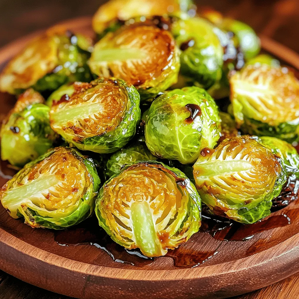 To make Air Fryer Honey Mustard Brussels Sprouts, you'll need a few simple ingredients. Here is the list: - 1 pound Brussels sprouts, trimmed and halved - 2 tablespoons olive oil - 2 tablespoons honey - 1 tablespoon Dijon mustard - 1 teaspoon garlic powder - 1 teaspoon onion powder - Salt and pepper to taste - 2 tablespoons balsamic glaze (optional) These ingredients blend together to create a tasty dish. The Brussels sprouts offer a crunchy texture, while honey adds sweetness. Dijon mustard gives a nice tang, and the garlic and onion powders boost the flavor. Using fresh Brussels sprouts is key. They should be firm and bright green. Trim them well, and cut them in half for even cooking. This size helps them crisp up nicely in the air fryer. Olive oil is your main fat here. It helps the sprouts crisp up and keep the honey and mustard stuck to them. If you want to add a twist, consider using different oils like avocado or sunflower oil. Balsamic glaze is optional, but I love drizzling it on top. It adds a rich flavor that pairs wonderfully with the honey mustard mix. You can skip this if you prefer a lighter taste. With these ingredients ready, you're set to create a delightful side dish. First, grab a large mixing bowl. Add the halved Brussels sprouts to the bowl. Then, pour in the olive oil, honey, and Dijon mustard. Sprinkle in the garlic powder and onion powder. Add salt and pepper to taste. Toss everything together. Make sure the sprouts are evenly coated. This step is key for great flavor! Next, preheat your air fryer to 400°F (200°C). Let it heat for about 5 minutes. While it warms up, get the coated Brussels sprouts ready. Place them in the air fryer basket in a single layer. Avoid overcrowding the basket; this helps them cook evenly. If you have a lot, cook in batches. Now, air fry the Brussels sprouts for 12 to 15 minutes. Halfway through, shake the basket to ensure even cooking. They should turn golden brown and crispy on the outside. Keep an eye on them as they cook. When the sprouts are done, take them out of the air fryer. If you like, drizzle with balsamic glaze for extra flavor. Toss them gently to mix. Serve these warm for the best taste. They make a delightful side dish or a healthy snack! To get that crispy texture, cook the Brussels sprouts for 12 to 15 minutes. Check them halfway through and shake the basket. This helps them cook evenly. Do not overcrowd the basket. If you add too many sprouts, they will steam instead of fry. Cook in batches if needed for best results. If you need an alternative for honey, try maple syrup. It adds a nice sweetness too. For mustard, you can use spicy brown or whole grain mustard. Each option gives a unique flavor twist to your dish. To boost flavor, consider adding spices like smoked paprika or cumin. These spices add depth and warmth. You can also pair these sprouts with grilled chicken or fish. They make a great side dish for many meals. {{image_2}} You can easily make this dish vegan. Just swap honey for maple syrup. Maple syrup adds sweetness and keeps the dish plant-based. You can also try other veggies. Broccoli, carrots, or cauliflower work well. They roast nicely in the air fryer. Want to add some heat? Try red pepper flakes or cayenne. A pinch gives a nice kick. You can also mix in herbs like thyme or rosemary. Fresh herbs bring a great aroma and flavor. You can make these Brussels sprouts ahead of time. Cook a batch and freeze them. Just reheat when you need a quick side dish. Pair them with grilled chicken or fish for a full meal. They also taste great with rice or quinoa. Store your leftover Brussels sprouts in the fridge. Use an airtight container. This keeps them fresh for up to three days. If you want to keep them longer, consider freezing them. However, freezing may change the texture. To reheat, use the air fryer again. Set it to 350°F (175°C) for about 5 minutes. This method keeps your sprouts crispy. Avoid the microwave, as it makes them soggy. If you must use the microwave, heat them in short bursts. This helps reduce moisture. Enjoy your tasty sprouts as if they were just cooked! Yes, you can make them ahead. Just cook the Brussels sprouts, then let them cool. Store in an airtight container in the fridge for up to three days. When you’re ready to eat, reheat them in the air fryer for a few minutes to regain their crispiness. This makes meal prep easy! You’ll know they are done when they are golden brown and crispy. It usually takes 12-15 minutes at 400°F (200°C). Shake the basket halfway through to ensure even cooking. If they look browned and feel tender, they're ready! Yes, trimming is important. You should remove the tough stem and any yellow leaves. This helps them cook evenly and taste better. Halving them also allows for more flavor to soak in from the honey mustard mix. You can use frozen Brussels sprouts, but fresh ones work best. If you use frozen, make sure to thaw and drain them first. This helps keep the sprouts crispy. Adjust the cooking time, as frozen sprouts may need a few extra minutes to cook through. This blog post shared a simple and tasty recipe for Air Fryer Honey Mustard Brussels Sprouts. You learned how to prepare, cook, and serve these sprouts with easy steps. We covered tips for crispiness and flavor, plus variations and storage advice. With the right ingredients and techniques, you can enjoy this dish at any time. Try it out, make it your own, and delight in a healthy and simple side dish. You won’t regret it!