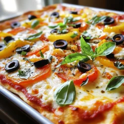 - 2 cups cottage cheese - 1 cup shredded mozzarella cheese - 1 cup diced bell peppers (mixed colors) - 1 cup sliced black olives - 1 cup pizza sauce To make the Pizza Cottage Cheese Bake, gather these main ingredients. The cottage cheese adds creaminess. Mozzarella gives the dish that melty goodness we love. Diced bell peppers bring a fresh crunch. Black olives add a nice salty bite. Finally, pizza sauce ties all the flavors together. - 1/2 teaspoon red pepper flakes - Fresh basil leaves for garnish - Pre-made pizza crust or cauliflower crust You can spice it up with red pepper flakes. They add a nice kick! Fresh basil leaves are great for garnish. They make the dish look pretty too. If you want a healthier option, try using a cauliflower crust. - Baking dish - Mixing bowl - Spatula You’ll need some simple tools. A baking dish is key for cooking your bake. A mixing bowl helps combine all the ingredients. A spatula is perfect for spreading the mixture evenly. Having these items ready makes cooking easier and more fun. {{ingredient_image_1}} - Preheating the Oven Start by preheating your oven to 375°F (190°C). This step is key for even cooking. A hot oven helps the crust get nice and crispy. - Mixing the Cottage Cheese Mixture In a medium mixing bowl, combine the cottage cheese, half of the mozzarella cheese, diced bell peppers, and sliced black olives. Add the garlic powder, dried oregano, and red pepper flakes if you want some heat. Mix well until everything is evenly combined. This mixture adds creaminess and flavor to your pizza. - Layering Sauce and Crust Take a baking dish and spread a thin layer of pizza sauce on the bottom. This sauce adds moisture and flavor. Then, place your pizza crust on top of the sauce. If you use a cauliflower crust, remember to pre-bake it for about 10 minutes first. This helps it stay firm. - Spreading Cottage Cheese Mixture Spoon the cottage cheese mixture over the pizza crust. Use a spatula to spread it out evenly. This layer is rich and delicious. Pour the rest of the pizza sauce over the mixture, spreading it out carefully. Finally, sprinkle the remaining mozzarella cheese on top for that melty goodness. - Baking Time and Temperature Place the dish in the preheated oven and bake for 25-30 minutes. You want the cheese to melt and bubble. The edges of the crust should turn golden brown, too. - Checking for Doneness Keep an eye on it as it bakes. When the cheese is melted and the crust is golden, it's ready! Take it out of the oven and let it cool for a few minutes. This helps the layers set before slicing. Enjoy your delicious Pizza Cottage Cheese Bake! - Ensuring a Crispy Crust To get a crispy crust, I recommend pre-baking it. If you use a cauliflower crust, bake it for about 10 minutes first. This step helps remove excess moisture. If you use a regular pizza crust, make sure it's thin for the best crisp. - Cheese Melting Techniques For gooey, melty cheese, layer it right. Spread half the mozzarella in the mix and save the rest for the top. This way, the cheese melts down into the mix and forms a nice layer on top. - Additional Toppings Suggestions Feel free to add more toppings! Sliced mushrooms, spinach, or pepperoni can boost flavor. You can mix and match to find your favorite combo. Just remember not to overload it, as too many toppings can make it soggy. - Adjusting Spice Levels If you like heat, add more red pepper flakes. A pinch can add great flavor. You can also use spicy sausage or jalapeños for an extra kick. - Pairing Options Serve this dish with a fresh salad. A simple arugula or mixed greens salad balances the richness of the pizza bake. A light vinaigrette adds brightness to your meal. - Presentation Ideas When serving, slice it neatly. Garnish with fresh basil leaves for a pop of color. It looks pretty and adds a fresh flavor. A sprinkle of extra cheese on top makes it even more inviting. Pro Tips Use Fresh Ingredients: Always opt for fresh bell peppers and quality mozzarella cheese to enhance the flavor of your pizza bake. Customize Your Toppings: Feel free to add other favorite toppings such as mushrooms, spinach, or pepperoni to personalize your pizza bake. Let It Rest: Allow the pizza bake to cool for a few minutes after baking to make slicing easier and to prevent the filling from spilling out. Experiment with Spices: Don’t hesitate to adjust the spices to your taste; adding more red pepper flakes can give it an extra kick if you like it spicy. {{image_2}} Using low-fat cottage cheese is a great choice. It lowers fat but keeps the creamy texture. You still get all the flavor without the extra calories. This swap makes the dish lighter without losing taste. Cauliflower crust benefits are huge. It is lower in carbs and gluten-free. This crust adds a veggie boost and keeps your bake crispy. Pre-baking it helps hold the toppings well. You can enjoy a tasty pizza without feeling heavy. For vegetarian options, skip the meat and add more veggies. Spinach, mushrooms, or zucchini work well. They add color and flavor to your bake. It’s a fun way to pack in nutrients while keeping it meat-free. Gluten-free alternatives are easy to find. Many stores sell gluten-free pizza crusts. You can also make your own using almond flour. This way, everyone can enjoy this dish without worry. Different vegetables can take your pizza to the next level. Try adding artichokes, red onions, or cherry tomatoes. Each veggie brings its own taste and crunch. Mixing flavors keeps each bite exciting. Meat options for extra protein can include pepperoni or cooked chicken. These add heartiness to each slice. You can even use sausage for a spicy kick. Experiment with your favorites to find the perfect mix. After you bake your Pizza Cottage Cheese Bake, let it cool. Place any leftovers in an airtight container. Store it in the fridge for up to four days. This helps keep the flavors fresh. You can freeze the pizza bake if you want to save it for later. First, let it cool completely. Wrap it tightly in plastic wrap, then use aluminum foil. Label it with the date. It can last in the freezer for up to three months. To reheat, thaw it in the fridge overnight. When you are ready to enjoy your leftovers, use the oven for the best results. Preheat the oven to 350°F (175°C). Place the pizza bake in an oven-safe dish. Cover it with foil to keep it moist. Bake for about 20-25 minutes. Check that it's heated through before serving. Enjoy your tasty meal! Can I use different cheeses? Yes, you can use different cheeses! Try using cheddar, gouda, or feta. Each cheese adds a unique flavor to the bake. Mix and match to find your favorite. How do I make it spicier? Add more red pepper flakes for heat. You can also use jalapeños or hot sauce. Adjust the spice level to fit your taste. How long to bake if using a different crust? If you use a different crust, check the package for baking time. Most pre-made crusts need 20 to 30 minutes. Cauliflower crusts might need less time, about 15 to 20 minutes. What should I do if the cheese isn't melting properly? If the cheese isn't melting, raise the oven temperature to 400°F. Bake for an extra 5 to 10 minutes. Keep an eye on it to avoid burning. What goes well with Pizza Cottage Cheese Bake? Serve it with a fresh salad or garlic bread. A light vinaigrette pairs nicely. You can also enjoy it with a chilled drink. Can I add protein toppings? Yes, you can add protein toppings! Cooked chicken, pepperoni, or sausage work well. Sprinkle them on top before baking for a heartier meal. This blog post guides you through making a delicious Pizza Cottage Cheese Bake. We covered main and optional ingredients, key equipment, and clear steps to create this dish. I shared useful tips for perfecting your bake and offered variations for different diets. Finally, I provided storage info and answered common questions. Now you can enjoy a tasty meal made your way. Experiment with flavors and toppings, and have fun in the kitchen!