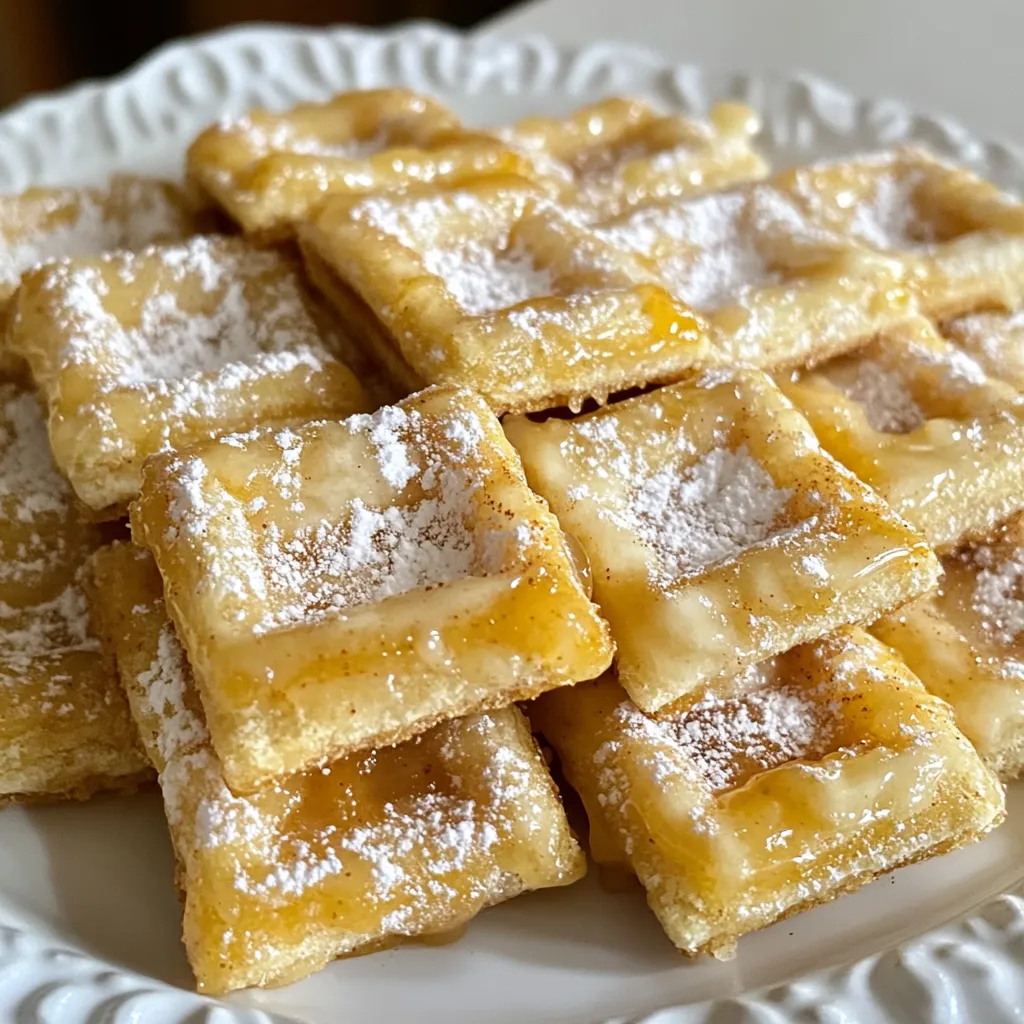 - 1 sleeve of graham crackers - 1 cup unsalted butter (2 sticks) - 1 cup brown sugar, packed - 1 teaspoon vanilla extract - 2 teaspoons ground cinnamon - 1/2 teaspoon salt - 1 cup powdered sugar - 1 tablespoon milk (adjust for consistency) To make Churro Cracker Candy, you need simple ingredients. Start with a sleeve of graham crackers. These give the candy its base. Next, grab one cup of unsalted butter, which adds creaminess. You will also need one cup of packed brown sugar to give it sweetness and a rich flavor. Don't forget one teaspoon of vanilla extract. This will enhance the taste. Add two teaspoons of ground cinnamon for that churro vibe. A half teaspoon of salt will balance the sweetness. For the icing, you need one cup of powdered sugar. It adds a lovely touch on top. Lastly, have one tablespoon of milk ready. You may need more to get the right drizzle consistency. These ingredients make a sweet and crunchy treat. They come together to create something special. Get them ready, and we can move on to the next steps! {{ingredient_image_1}} First, preheat your oven to 350°F (175°C). This step is key for getting the best crunch. While the oven heats, grab a baking sheet and line it with parchment paper. This helps prevent sticking and makes cleanup easy. Next, you need to melt the butter and brown sugar. Take a medium saucepan and place it on medium heat. Add 1 cup of unsalted butter and 1 cup of packed brown sugar. Stir constantly for about 2-3 minutes. Keep stirring until the mix is smooth and starts to bubble. This is where the magic happens! Remove it from heat, then mix in 1 teaspoon of vanilla extract, 2 teaspoons of ground cinnamon, and 1/2 teaspoon of salt. Stir well to combine everything. Now, it’s time to layer the graham crackers. Take a sleeve of graham crackers and break them if needed to fit your baking sheet. Lay them out in a single layer. Pour the butter mixture evenly over the crackers. Use a spatula to spread it out, making sure each piece is coated well. Place the baking sheet in your preheated oven. Bake for 10-12 minutes until the candy is bubbly and golden. Once done, take it out and let it cool for a couple of minutes. While your candy cools, prepare the icing. In a small bowl, mix 1 cup of powdered sugar with 1 tablespoon of milk. Stir until it’s smooth. If it’s too thick, add more milk a teaspoon at a time. Drizzle the icing over your cooled cracker candy. Let it set for a few minutes. Finally, break the candy into pieces and enjoy this tasty treat! To get the best texture for your churro cracker candy, watch the baking time closely. Bake it until it turns golden. This gives it a nice crunch. If you bake it too long, it can get too hard. If you remove it too soon, it may be too soft. The right balance makes all the difference for a perfect treat. Storing your churro cracker candy is easy. Let it cool completely before storing. Place the candy in an airtight container. It keeps well for up to a week. If you want to keep it fresh longer, store it in the fridge. Just be sure to let it come to room temperature before enjoying it again. A few common mistakes can ruin your candy. First, don’t skip the parchment paper. It helps with easy removal. Second, make sure to mix the butter and sugar well. If not, the candy won't coat the crackers evenly. Lastly, don’t rush the cooling process. Letting it cool helps the icing set properly. Avoid these mistakes for a tasty treat! Pro Tips Use Fresh Ingredients: Always use fresh, high-quality butter and spices for the best flavor in your churro cracker candy. Watch the Baking Time: Keep an eye on the crackers while they bake to avoid burning; they should be bubbly and golden, not dark brown. Adjust Drizzle Consistency: If your powdered sugar mixture is too thick, gradually add more milk to achieve the perfect drizzling consistency. Let It Cool: Allow the candy to cool completely before breaking it into pieces to ensure a clean break and prevent sticking. {{image_2}} You can make churro cracker candy even more special by adding nuts. Chopped nuts bring a nice crunch. Almonds, pecans, or walnuts work great. Just sprinkle them on top before baking. This step adds flavor and texture. You can also mix nuts into the butter sauce. It gives each bite a nutty surprise. If you want a twist, try different spices. Instead of just cinnamon, add a pinch of nutmeg. Nutmeg gives a warm and cozy taste. You might also like adding ginger or cardamom. These spices can change the whole flavor profile. Experiment with what you have at home. This makes the recipe yours! Chocolate lovers will enjoy this next idea. Once your churro cracker candy cools, drizzle melted chocolate on top. Dark, milk, or white chocolate all work well. You can also add toppings like sprinkles or sea salt. This adds fun and makes it look fancy. Chocolate takes this treat to a new level. Enjoy the blend of sweetness and richness! Churro Cracker Candy tastes great with many drinks. Try serving it with warm milk. The creaminess of milk pairs well with the sweet flavors. You can also enjoy it with hot chocolate. The cocoa mixes perfectly with the cinnamon. For a fun twist, serve it with a cinnamon latte. The spice from the drink matches the candy’s flavor. You can present Churro Cracker Candy in fun ways. Place the pieces in a colorful bowl for a festive look. You can stack them on a platter for a party. Another idea is to serve them with ice cream. Just add a scoop of vanilla or chocolate ice cream on the side. The creamy texture adds a nice contrast. For a fun touch, drizzle some extra icing over the top before serving. Churro Cracker Candy works well for many events. It is a great treat for birthday parties. Kids love the sweet crunch and fun shape. You can also serve it at family gatherings. It brings everyone together for a tasty snack. This candy is perfect for movie nights too. Grab some pieces and enjoy them while watching your favorite film. To make your Churro Cracker Candy crunchier, bake it a bit longer. Keep an eye on it so it doesn’t burn. You can also use fewer toppings. Less gooey coating makes for a better crunch. Yes, you can. While graham crackers are best, feel free to try saltines or even buttery crackers. Each type adds its own flavor and texture. Just remember to adjust the baking time if needed. Churro Cracker Candy can last about a week when stored in an airtight container. For best taste, keep it away from heat and moisture. If you want it to last longer, you can freeze it for up to three months. You can make a vegan version by using vegan butter and a plant-based milk. Check the ingredients in the brown sugar to make sure it’s vegan-friendly too. This way, you can enjoy the sweet treat without dairy! This blog post covers how to make delicious Churro Cracker Candy. We discussed the simple ingredients you need and provided clear steps for perfect results. I shared tips to help you avoid common mistakes and offered fun variations to explore. In my opinion, you can easily impress friends and family with this treat. Enjoy experimenting with different flavors and serving ideas! Your kitchen is about to get sweeter.