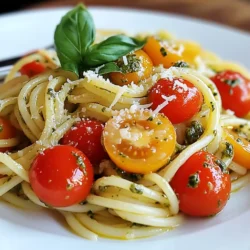 - 2 cups pasta of choice (e.g., spaghetti or penne) - 1 cup cherry tomatoes, halved - 2 cups fresh basil leaves - 1/4 cup pine nuts (or walnuts) - 1/3 cup olive oil - 2 cloves garlic, minced - 1/2 teaspoon salt - 1/4 teaspoon black pepper - 1/4 cup grated Parmesan cheese (optional) - Fresh basil leaves for garnish You can switch pasta types to fit your taste. Try whole wheat or gluten-free pasta. For nuts, walnuts work well if you want a different flavor. If you don’t have fresh basil, use dried basil, but cut back a bit. You can also replace Parmesan with nutritional yeast for a vegan option. Cherry tomatoes can be swapped with sun-dried tomatoes for a deeper taste. - Pasta: Provides carbs for energy. Choose whole grain for fiber. - Basil: Offers antioxidants and has a fresh, bright flavor. - Pine Nuts: Add healthy fats and protein, great for heart health. - Olive Oil: Contains healthy fats and can lower bad cholesterol. - Garlic: Boosts flavor and offers health benefits like immune support. - Tomatoes: Full of vitamins and antioxidants, great for skin health. - Parmesan: Adds rich flavor and protein but can be skipped for a lighter dish. Each ingredient plays a role in taste and health. This balance makes your Minute Tomato Basil Pesto Pasta not just quick, but also good for you. {{ingredient_image_1}} To start, fill a large pot with water. Add a generous amount of salt. Bring this water to a boil. Once boiling, pour in your pasta. I like spaghetti or penne for this dish. Cook the pasta until it is al dente, which usually takes about 8-10 minutes. Remember to stir it occasionally. After cooking, save half a cup of that pasta water. This water is great for adjusting the sauce later. Drain the pasta and set it aside. Next, grab your food processor. It makes this step easy and quick. Add the fresh basil leaves, pine nuts, minced garlic, salt, and black pepper. Pulse everything until it is finely chopped. You want to see little bits, not a paste. Now, with the processor still running, slowly pour in the olive oil. This helps to blend it into a creamy texture. If it feels too thick, add a splash of the reserved pasta water. This will help you get the right consistency. In a large mixing bowl, combine your cooked pasta and the fresh pesto. Toss everything together well, so the pasta is coated. If it looks a bit dry, add more of that pasta water. Now, fold in the halved cherry tomatoes gently. This adds a nice burst of flavor and color. Finally, plate your pesto pasta. If you like cheese, sprinkle some grated Parmesan on top. Garnish with fresh basil leaves for a bright finish. Enjoy your delicious dish! To get your pesto just right, start with fresh basil and good oil. Use a food processor to blend the basil, pine nuts, garlic, salt, and pepper. Add olive oil slowly while it runs. This helps to create a smooth mix. If your pesto feels too thick, add some reserved pasta water. This will help loosen it up without losing flavor. You can boost the taste with a few simple seasonings. Try adding a squeeze of lemon juice for brightness. A pinch of red pepper flakes can give a nice kick. You could also mix in some grated cheese for a richer taste. Always taste and adjust as you go. This makes sure the flavor fits your style. Cooking pasta al dente means it is firm and not mushy. To do this, boil salted water and add the pasta. Check the package for timing. Start tasting a minute or two before time is up. It should have a slight bite when you chew. Remember to save some pasta water before draining. This water helps the pesto stick to the pasta and adds flavor. Pro Tips Use Fresh Ingredients: Always opt for fresh basil and ripe cherry tomatoes to elevate the flavor of your pesto pasta. Customize Your Nuts: While pine nuts are traditional, feel free to experiment with walnuts or almonds for a different taste and texture. Cheese Options: If you want a dairy-free version, skip the Parmesan or use a plant-based alternative for a similar flavor. Storage Tips: Store leftover pesto in an airtight container, layering it with a thin layer of olive oil to prevent browning. {{image_2}} You can use any pasta you like for this dish. Spaghetti and penne are great. But you can also try fusilli, farfalle, or even whole grain pasta. Each type gives a unique texture and taste. Choose what you enjoy most or have at home. Adding vegetables makes this dish even better. You can toss in spinach, arugula, or zucchini. Roasted bell peppers or sun-dried tomatoes also work well. Just sauté the veggies first for more flavor. This way, you get a colorful and healthy meal. To make this pasta a full meal, add protein. Grilled chicken, shrimp, or chickpeas are great choices. You can also use crumbled feta or mozzarella for a creamy touch. Just mix in your protein after combining the pasta and pesto. It adds more taste and keeps you full longer. To keep your Minute Tomato Basil Pesto Pasta fresh, store it in an airtight container. Make sure to cool the pasta to room temperature first. This helps prevent moisture build-up. Place it in the fridge, where it will last for about 3 days. If you want to keep it longer, consider freezing it. When you are ready to eat your leftovers, reheat the pasta gently. You can use a microwave or a skillet. If using a microwave, heat in short bursts. Stir in between to ensure even heating. If you use a skillet, add a splash of water. This helps prevent sticking and keeps it moist. If you have extra pesto, freezing is a great option. Place the pesto in ice cube trays. Once frozen, transfer the cubes to a zip-top bag. This way, you can use small amounts later. Pesto can last up to 3 months in the freezer, so you can enjoy it anytime. Tomato basil pesto can last up to one week in the fridge. Keep it in an airtight container. If you see any brown spots, it's time to toss it. For longer storage, you can freeze pesto. It can last up to three months in the freezer. Just make sure to store it in freezer-safe bags or containers. When ready to use, thaw it overnight in the fridge. Yes, you can make this recipe vegan. To do this, simply skip the Parmesan cheese. You can also use a vegan cheese substitute if you like. This will keep the dish flavorful without any animal products. The pesto remains rich and tasty with just the basil, nuts, and oil. You can serve pesto pasta with many sides. Here are some great options: - A fresh green salad with lemon dressing - Garlic bread for a crunchy side - Grilled chicken or shrimp for extra protein - Roasted vegetables to boost nutrition - A light soup, like tomato basil, for warmth Each of these pairs well with the bright flavors of pesto pasta. Enjoy experimenting with your meal! In this post, we covered how to make a tasty pesto pasta. We looked at ingredients, step-by-step cooking, and helpful tips. You learned about alternative ingredients and their benefits, along with ways to customize your dish. Remember, storing leftovers properly can keep your meal fresh. Enjoy experimenting with flavors and variations. Pesto pasta is fun to make and delicious to eat. Try it out!