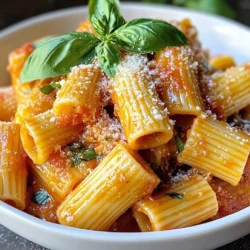 For a rich and tasty Pasta alla Sorrentina, gather these main ingredients: - 300g rigatoni or any tubular pasta - 400g canned San Marzano tomatoes, crushed - 2 tablespoons extra virgin olive oil - 2 cloves garlic, minced - 1 teaspoon sugar - Salt and pepper to taste - 200g fresh mozzarella, diced - 50g grated Parmigiano-Reggiano cheese - Fresh basil leaves for garnish These ingredients create a flavorful dish that brings Italy to your table. You can make this dish your own with some optional ingredients: - Add red pepper flakes for heat. - Mix in sautéed vegetables like zucchini or bell peppers. - Use a splash of white wine for depth. Feel free to swap the pasta type. Penne or fusilli also work well. Cheese plays a big role in this dish's flavor. I recommend: - Fresh mozzarella for creaminess. - Parmigiano-Reggiano for a salty kick. - Try burrata for an extra creamy touch. Using a mix of cheeses can elevate this dish further. {{ingredient_image_1}} Start by filling a large pot with water. Add a generous amount of salt to the water. Bring the water to a boil. Once boiling, add 300g of rigatoni. Cook it until it is al dente, following the package instructions. This usually takes about 10-12 minutes. Once cooked, save about 1 cup of pasta water. Drain the rest of the pasta and set it aside. In a large skillet, pour in 2 tablespoons of extra virgin olive oil. Heat it over medium heat. Next, add 2 cloves of minced garlic. Sauté the garlic for about 30 seconds. Keep an eye on it, so it doesn’t burn. Now, add 400g of crushed San Marzano tomatoes. Mix in 1 teaspoon of sugar, along with salt and pepper to taste. Let the sauce simmer for about 15 minutes. This will help it thicken and blend the flavors nicely. Once the sauce is ready, add the drained pasta to the skillet. Mix it well to coat all the pasta with the sauce. If the sauce seems thick, add a bit of the reserved pasta water to loosen it up. Next, stir in 200g of diced fresh mozzarella and half of the 50g grated Parmigiano-Reggiano cheese. Allow the cheese to melt slightly. If you want a baked version, transfer the mixture to a greased baking dish. Sprinkle the remaining cheese on top. Bake in a preheated oven at 180°C (350°F) for 15-20 minutes. You want it to be golden and bubbly. Once done, serve your Pasta alla Sorrentina warm, and don’t forget to garnish it with fresh basil leaves for a lovely touch! To boost the taste of your Pasta alla Sorrentina, add fresh herbs. Basil is a must. It pairs well with tomatoes. You can also add oregano for a deeper flavor. Chop the herbs finely and mix them in right before serving. This will keep them fresh and vibrant. You can even sprinkle some on top for a nice look. Cooking the pasta just right is key. Always aim for al dente, which means firm but not hard. This helps the pasta hold up in the sauce. Be sure to taste a piece a minute or two before the time is up. If it’s slightly undercooked, it will finish cooking in the sauce. Remember to save some pasta water. It can help make your sauce creamy. If you want that golden, bubbly crust, baking is the way to go. Use a greased baking dish for easy serving. After mixing the pasta and sauce, top it with Parmigiano-Reggiano. Bake it at 180°C (350°F) for about 15 to 20 minutes. Keep an eye on it so it doesn’t burn. The goal is a crispy top and warm, melty cheese inside. Enjoy the wonderful smell that fills your kitchen! Pro Tips Use Fresh Ingredients: Opting for high-quality, fresh ingredients, especially San Marzano tomatoes and fresh mozzarella, will elevate the flavor of your dish significantly. Salt Your Pasta Water: Ensure your pasta water is well-salted, as this is your first chance to season the pasta itself, enhancing the overall dish. Control the Sauce Consistency: If your sauce becomes too thick, gradually add the reserved pasta water until you reach your desired consistency. Experiment with Herbs: While fresh basil is traditional, feel free to experiment with other herbs like oregano or thyme for a different flavor profile. {{image_2}} You can easily make Pasta alla Sorrentina vegetarian. Simply skip the cheese or use plant-based cheese. You can add more veggies, too. Spinach, zucchini, or bell peppers all work well. Just sauté them with the garlic before adding the tomatoes. This way, you keep the dish fresh and colorful. If you need gluten-free options, use gluten-free pasta. There are many brands that offer great choices. Look for rice, corn, or lentil pasta. They cook well and taste good. Just follow the package instructions for cooking times. The sauce will still be delicious! You can swap ingredients based on local favorites. For example, use fresh tomatoes instead of canned ones if they are in season. You can also try different cheeses. Pecorino Romano adds a nice, salty kick. If you want a spicy version, add crushed red pepper flakes to the sauce. Adjusting the recipe makes it your own! To store leftovers, let Pasta alla Sorrentina cool down first. Place it in an airtight container. Make sure the lid fits snugly to keep out air. Refrigerate within two hours of cooking. You can safely keep it for up to three days. Always label your container with the date. This helps you remember when you made it. Reheat your pasta on the stove for the best taste. Use low heat and add a splash of water or olive oil. Stir gently until it warms up. If you prefer the oven, preheat it to 180°C (350°F). Place the pasta in a baking dish and cover it with foil. Bake for about 15 minutes until it's hot. This keeps the cheese nice and melty. You can freeze Pasta alla Sorrentina if you want to save it for later. First, let it cool completely. Then, transfer it to a freezer-safe container. Make sure to leave some space at the top, as it may expand when frozen. Seal it tightly and label it with the date. You can freeze it for up to three months. To thaw, leave it in the fridge overnight before reheating. Pasta alla Sorrentina is a comforting Italian dish. It features pasta baked with tomatoes and cheese. This dish comes from Sorrento, a lovely town in Italy. The key ingredients include rigatoni, tomatoes, and mozzarella. The sauce is rich and flavorful, making each bite a delight. Yes, you can prepare Pasta alla Sorrentina ahead of time. Cook the pasta and make the sauce earlier in the day. Mix them together and store in the fridge. When you are ready to eat, simply bake it. This saves time and still tastes great. You can use any tubular pasta for this recipe. I recommend rigatoni or ziti. These shapes hold the sauce well. You can even try penne or cannelloni if you prefer. Just ensure the pasta is al dente for the best texture. To make a vegan version, swap the mozzarella for a plant-based cheese. You can also use nutritional yeast for a cheesy flavor. Ensure the pasta is egg-free for a fully vegan dish. The sauce with tomatoes and garlic remains the same. It will still be delicious! Pasta alla Sorrentina is a delightful dish full of flavor. We covered ingredients, cooking steps, and tips for the best texture. You learned about variations to fit your needs and how to store leftovers properly. Enjoy experimenting with optional ingredients to make this dish your own. Whether baking or cooking on the stove, this pasta will impress your family. Try different cheeses and herbs to personalize your meal. Now, you can confidently make Pasta alla Sorrentina anytime you like!