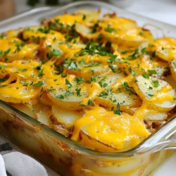 - 4 medium potatoes, peeled and sliced - 2 smoked sausages (chicken or turkey options) - 1 medium onion, diced - 3 cloves garlic, minced - 1 bell pepper, diced - 1 cup shredded cheddar cheese - 1 cup heavy cream - 2 tablespoons olive oil - 1 teaspoon smoked paprika - 1 teaspoon dried oregano - Salt and pepper to taste - Fresh parsley, chopped For the perfect Smoked Sausage Potato Bake, I focus on using fresh, quality ingredients. First, the potatoes create a hearty base. I prefer medium potatoes for their balance of texture and taste. Next, I choose smoked sausages. They add a rich, smoky flavor. Chicken or turkey sausages work well for a lighter touch. Onions bring sweetness and depth to the dish. A medium onion, diced, mixes well with the other ingredients. For added flavor, I always include garlic. Three cloves, minced, bring a pungent kick. Bell peppers are a colorful addition. Any color works, but I love the sweetness of yellow or red. Cheddar cheese creates a gooey topping. One cup, shredded, melts beautifully over the dish. Heavy cream is essential for richness. A cup adds creaminess that ties all the flavors together. For seasonings, I use olive oil to sauté the veggies. Smoked paprika adds warmth, while oregano brings a hint of earthiness. Finally, I season with salt and pepper. Fresh parsley garnishes the bake, adding a pop of color and freshness. These ingredients work together to create a comforting, flavorful meal that your family will love. {{ingredient_image_1}} 1. Preheat your oven to 375°F (190°C). This step is key for even cooking. 2. In a large skillet, heat 2 tablespoons of olive oil over medium heat. 3. Add 1 medium diced onion and 1 diced bell pepper. Sauté them until soft, which takes about 5 minutes. 4. Next, add 3 cloves of minced garlic to the skillet. Cook for another minute. It will smell great! 1. In a large bowl, mix together the sliced potatoes and 2 smoked sausages. 2. Add your sautéed onions and bell pepper mixture to the bowl. 3. Sprinkle in 1 teaspoon of smoked paprika, 1 teaspoon of dried oregano, and salt and pepper to taste. 4. Stir everything well. You want all the flavors to blend nicely. 5. Pour in 1 cup of heavy cream. This will make the dish rich and creamy. 1. Transfer the mixture into a greased baking dish. Spread it out evenly. 2. Top the mixture with 1 cup of shredded cheddar cheese. It will melt beautifully! 3. Cover the baking dish with aluminum foil. This keeps the moisture in while baking. 4. Bake for 30 minutes. After that, remove the foil and bake for another 15 minutes. 5. Look for the cheese to be bubbly and golden brown. That’s when it’s ready! Let it cool for a few minutes before you serve it. Enjoy! To ensure your potatoes cook evenly, slice them thinly. Thinner slices help them bake through without becoming mushy. I like to aim for about a quarter inch. This way, they all cook at the same rate and absorb the flavors well. Using fresh herbs can elevate your dish. Try adding chopped parsley or even fresh thyme. These herbs add bright notes to the rich flavors. For a creamier dish, you can adjust the amount of cream. If you want it richer, add more cream. If you prefer it lighter, use less. This gives you control over the dish's taste and texture. To achieve a golden cheese topping, bake it uncovered for the last 15 minutes. Watch it closely. Once it turns a lovely golden brown, it’s ready to serve. You can make this dish ahead of time. Assemble it in the baking dish and cover it with foil. Store it in the fridge for up to a day. When you're ready, just pop it in the oven. For reheating, place leftovers in a microwave-safe dish. Heat in short bursts, stirring in between. This keeps the texture nice and helps avoid overcooking. Pro Tips Use Varied Potatoes: Different types of potatoes can add unique flavors and textures. Consider mixing russets for fluffiness with waxy potatoes for creaminess. Cheese Variations: Experiment with different cheeses like gouda or pepper jack for a twist on the classic cheddar flavor. Make It Ahead: Prepare the dish in advance and store it in the fridge. You can bake it just before serving for a quick and easy meal. Adding Vegetables: Feel free to add other vegetables like spinach or mushrooms for added nutrition and flavor. {{image_2}} You can make this dish lighter by swapping out the regular sausage. Use turkey or chicken sausages instead. They add great flavor without too much fat. This simple change can help cut calories while keeping the meal tasty. Another way to lighten the dish is by replacing heavy cream. You might try using half-and-half or even a creamy plant-based milk. This swap still gives you creaminess, but with fewer calories. To change the flavor, experiment with different cheese varieties. Try using pepper jack for added spice or mozzarella for a milder taste. Each type of cheese brings a new twist to the dish. You can also add vegetables to the bake. Spinach or zucchini can increase nutrition and flavor. Just chop them small and mix them in with the potatoes and sausage. They cook down nicely and blend into the dish. A fresh salad pairs well with this hearty bake. Choose a light vinaigrette to balance the rich flavors. The crispness of the salad adds a nice contrast to the warm dish. Serving with crusty bread is another great idea. The bread can soak up the creamy sauce, making every bite delightful. Choose a good artisan loaf or a warm baguette to complete the meal. To store leftovers of your smoked sausage potato bake, let it cool down first. Then, place it in an airtight container. Make sure the lid seals tight. This helps keep it fresh for longer. Glass or plastic containers work well. If you want to save some for later, freezing is a great option. To freeze, let it cool completely. Then, place it in a freezer-safe container. You can also use heavy-duty freezer bags. When you're ready to eat, thaw it in the fridge overnight. To reheat, warm it in the oven at 350°F (175°C) until hot. In the fridge, your smoked sausage potato bake lasts about 3 to 4 days. Always check for signs of spoilage before eating. Look for off smells, mold, or a change in color. If you see any of these, it’s best to throw it away. Yes, you can use different types of sausage. Chicken or turkey sausages are lighter options. You can also try pork or beef sausage for a richer taste. If you want a spicy kick, go for chorizo or andouille sausage. Each type brings its unique flavor to the dish. Mixing and matching can make each bake fun and exciting! For this bake, I recommend using starchy potatoes like Russets. They become soft and fluffy when baked. Yukon Gold potatoes are another great choice. They have a creamy texture and rich flavor. Avoid waxy potatoes like red or new potatoes; they won’t break down as much and may not absorb the cream as well. Absolutely! To make it vegetarian, swap the sausage for plant-based sausage or mushrooms. You can add extra veggies like zucchini or spinach for added flavor. Use vegetable broth instead of cream for a lighter option. This way, you keep the dish hearty and satisfying without meat. You learned how to make a delicious smoked sausage potato bake. This dish combines layers of flavor with simple ingredients like potatoes, sausages, cheese, and spices. You can tweak the recipe to fit your tastes and even make it ahead of time. Remember, cooking is all about experimenting. Don't hesitate to try new ingredients or sides. With a bit of practice, you'll master this dish and impress everyone at your table. Enjoy your cooking adventure!