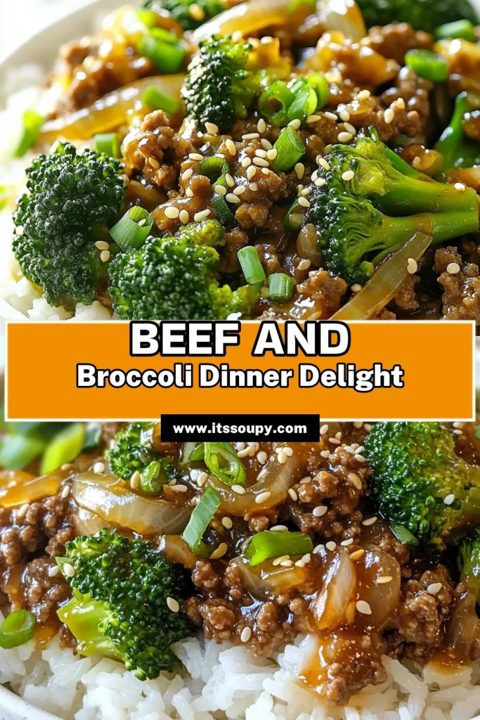 Discover the ultimate savory ground beef recipe with this quick beef and broccoli stir fry! In just 25 minutes, you can whip up an easy beef broccoli recipe that features tender ground beef and vibrant broccoli florets. Perfect for busy weeknights, this delicious dish offers ground beef dinner ideas that your family will love. Serve it over rice or quinoa for a satisfying meal. Save this broccoli and beef stir fry for your next dinner! #BeefAndBroccoli #GroundBeefRecipes #QuickDinnerIdeas #EasyRecipes