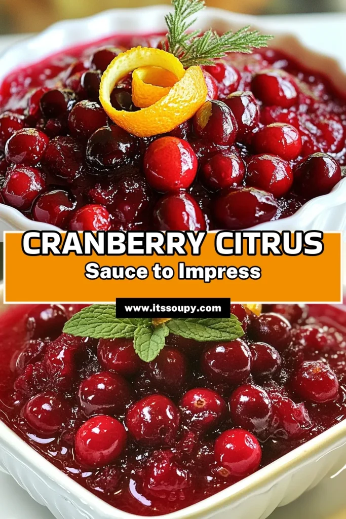Revitalize your holiday meals with this delightful homemade cranberry citrus sauce! Combining fresh cranberries with zesty orange and spicy ginger, this easy recipe is a must-try among fresh cranberry recipes. Perfect for turkey and festive gatherings, this holiday cranberry sauce is sure to impress. Discover how to make this delicious sauce at home and elevate your holiday feasts. Save this recipe now! #CranberrySauce #OrangeZestRecipes #CranberryRecipes #HolidayCooking