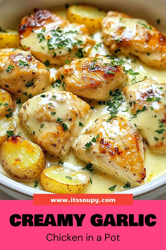 Savor the delightful flavors of Garlic Parmesan Chicken in this easy slow cooker chicken recipe! This creamy chicken and potatoes dinner features tender chicken breasts, hearty baby potatoes, and a rich Parmesan sauce, making it perfect for any night of the week. Ready with minimal effort in your crockpot, it's a must-try for busy families. Dive into this comforting dish and enjoy! Save this recipe for later! #GarlicParmesanChicken #CrockpotChickenRecipe #CreamyChickenAndPotatoes #EasySlowCookerChicken