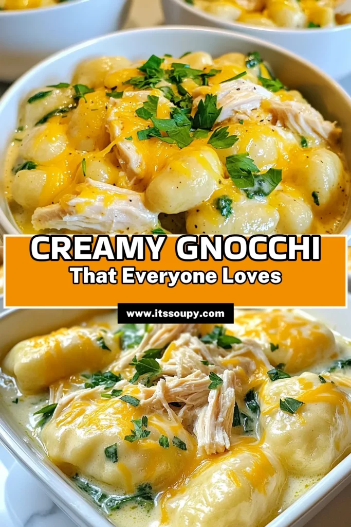 Savor the deliciousness of Creamy Crack Chicken Gnocchi with this easy chicken gnocchi recipe that’s perfect for busy weeknights. This creamy pasta dish combines cream cheese chicken flavor with tender gnocchi in one-pot for a satisfying dinner everyone will love. Enjoy a cheesy chicken and gnocchi experience that's ready in just 30 minutes. Try this recipe tonight and elevate your family meals! #GnocchiRecipes #ChickenDinner #OnePotMeals #EasyRecipes