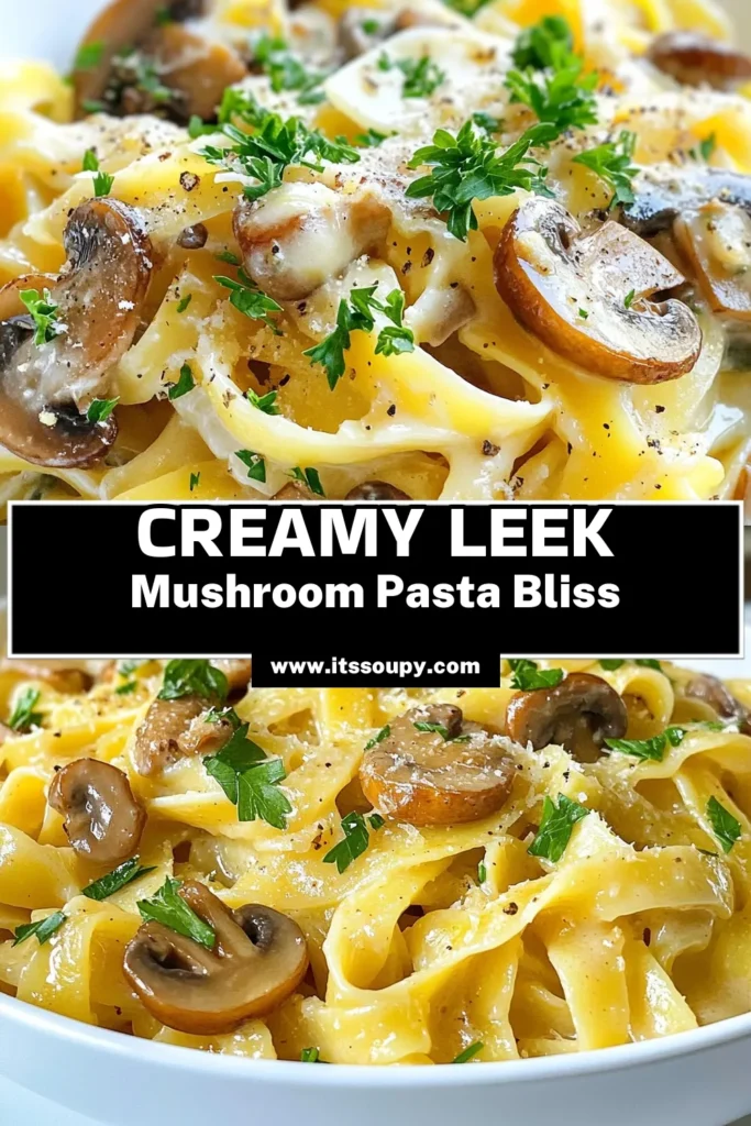 Indulge in this delicious caramelized leek mushroom Gruyere pasta, a creamy pasta with leeks that's perfect for any occasion. This mushroom pasta recipe combines the rich flavors of Gruyere cheese and fresh thyme, making it a delectable choice for cheese lovers. Easy to prepare, this creamy pasta is sure to impress. Try it today and savor the flavors! Save this recipe now! #CaramelizedLeekPasta #GruyereCheesePasta #MushroomPastaRecipe #CreamyPastaWithLeeks