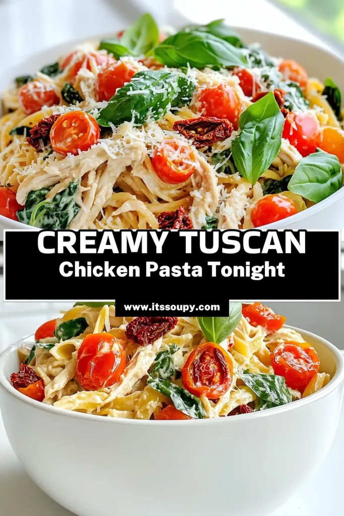 Indulge in the rich flavors of Slow Cooker Creamy Tuscan Chicken Pasta with this easy recipe! With tender chicken, fresh spinach, and sun-dried tomatoes simmered to perfection, you'll delight in every bite. Perfect for meal prep or a cozy dinner, this dish is as satisfying as it is simple. Click through to explore the full recipe and elevate your dinner game tonight! #TuscanChicken #SlowCookerRecipes #PastaLovers #ComfortFood