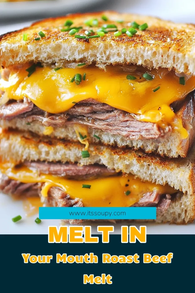 Savor the deliciousness of this Roast Beef Cheddar Melt, the ultimate easy lunch recipe! This delightful Roast Beef Sandwich combines tender roast beef, caramelized onions, and melted cheddar cheese all nestled between crispy sourdough bread. Perfect for any occasion, this Cheddar Melt Recipe is not only simple but also incredibly satisfying. Try this Caramelized Onion Sandwich for your next meal and impress your friends and family! Save this recipe for your next lunch idea! #RoastBeefSandwich #CheddarMeltRecipe #SourdoughSandwich #EasyLunchRecipe