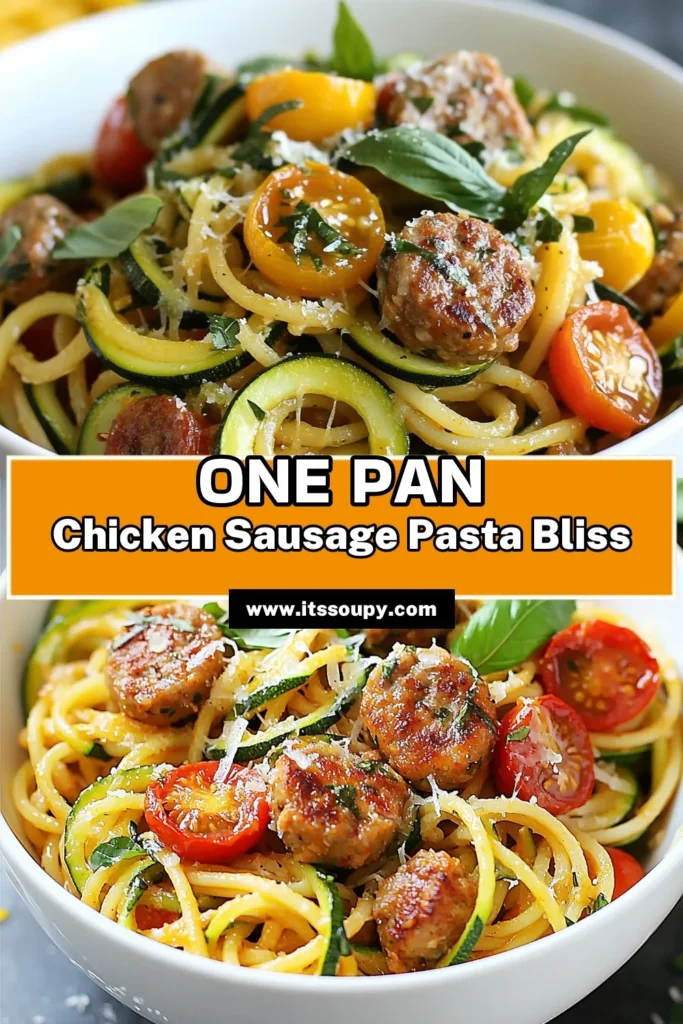 Enjoy a delicious and healthy Chicken Sausage Zucchini Pasta thatβs perfect for a quick pasta dinner recipe. This whole wheat spaghetti recipe features spiralized zucchini noodles and savory Italian chicken sausage for a light yet satisfying meal. In just 30 minutes, you can whip up this flavorful dish packed with bright cherry tomatoes and aromatic garlic. Try it tonight! #HealthyEating #PastaLovers #QuickRecipes #ItalianCuisine