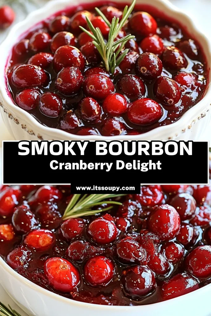 Elevate your holiday meals with this Smoky Bourbon Cranberry Glaze! This easy cranberry sauce recipe combines fresh cranberries, brown sugar, and smoky flavors for a unique fall condiment recipe. Perfect as a homemade glaze for meats or a quick cranberry glaze for appetizers, it's a must-try. Impress your guests and add this recipe to your collection! Save for your next gathering! #CranberrySauceRecipe #FallCondiment #HomemadeGlaze #QuickCranberryGlaze