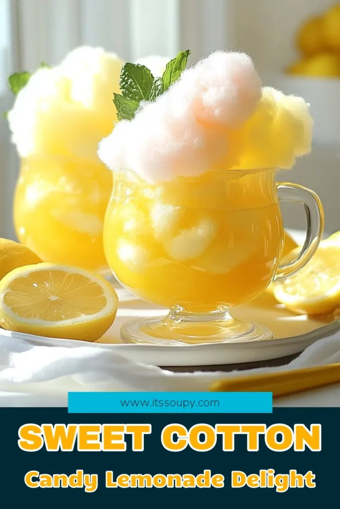 Looking for a fun and festive twist on traditional lemonade? Try this cotton candy lemonade recipe! This homemade cotton candy lemonade combines the tartness of fresh lemons with the sweetness of cotton candy for an irresistible summer beverage. Perfect for parties or a refreshing afternoon treat, this easy cotton candy drink is sure to delight. Grab your ingredients and get ready to sip on this delightful concoction! #CottonCandyLemonade #SummerDrinks #RefreshingBeverages #EasyRecipes