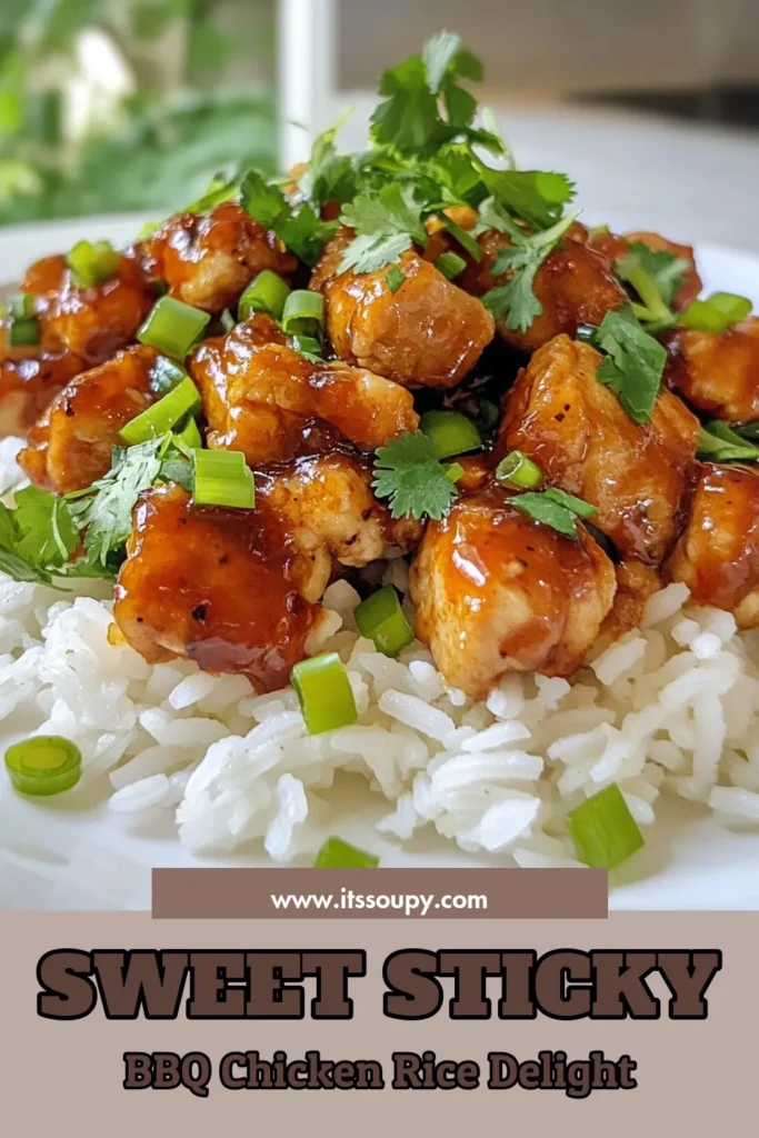 Looking for a delicious and quick dinner idea? Try this Honey BBQ chicken recipe! This tasty Honey BBQ chicken rice dish features succulent chicken cooked in a sweet and tangy sauce, served over fluffy jasmine rice. Perfect for an easy BBQ chicken dinner, this recipe is a go-to for busy weeknights. Save it now and enjoy this flavorful meal tonight! #HoneyBBQChickenRecipe #EasyBBQChickenDinner #JasmineRiceRecipes #QuickChickenDinnerRecipes